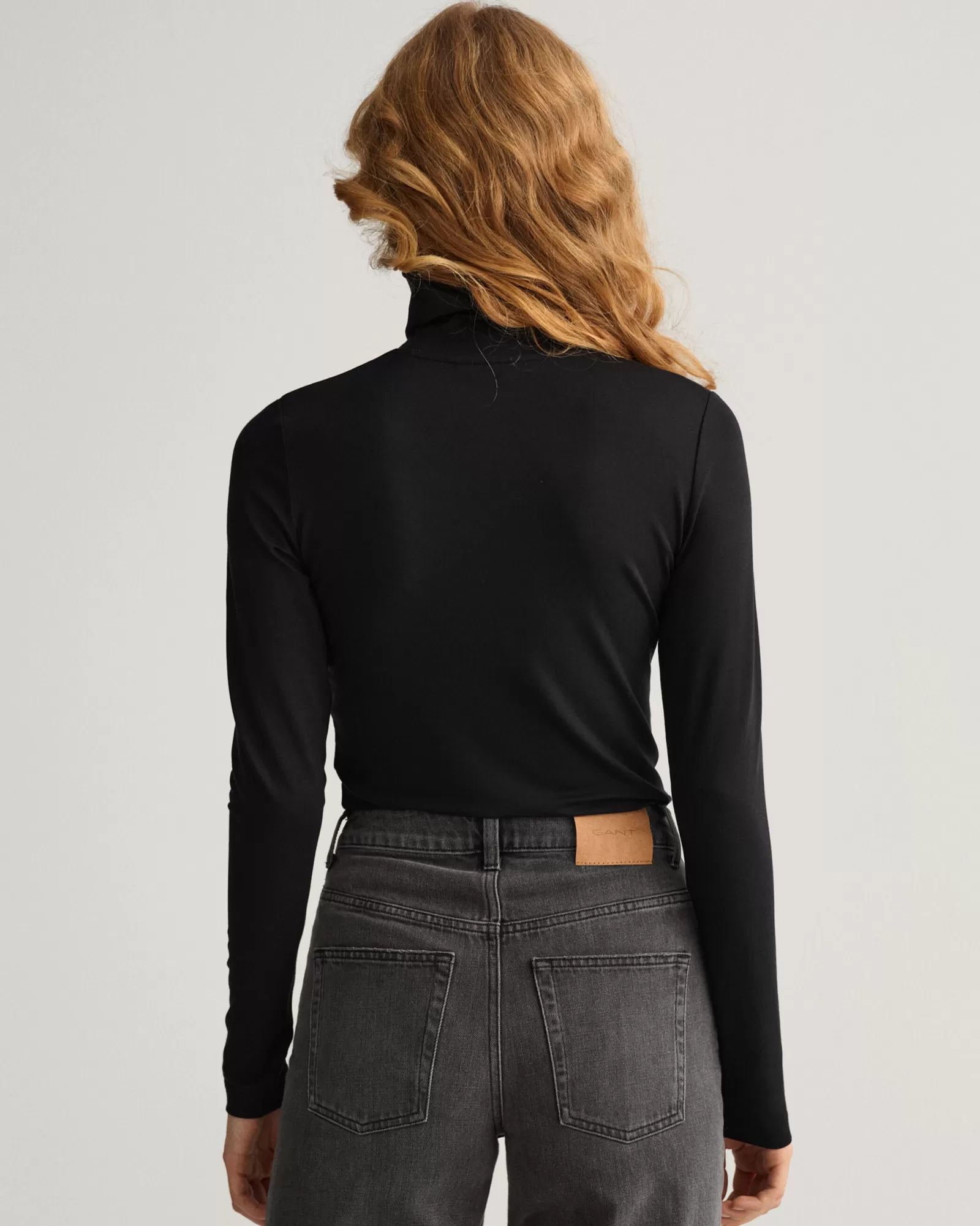 Women GANT T-Shirts & Tops*Long Sleeve Turtleneck Top BLACK