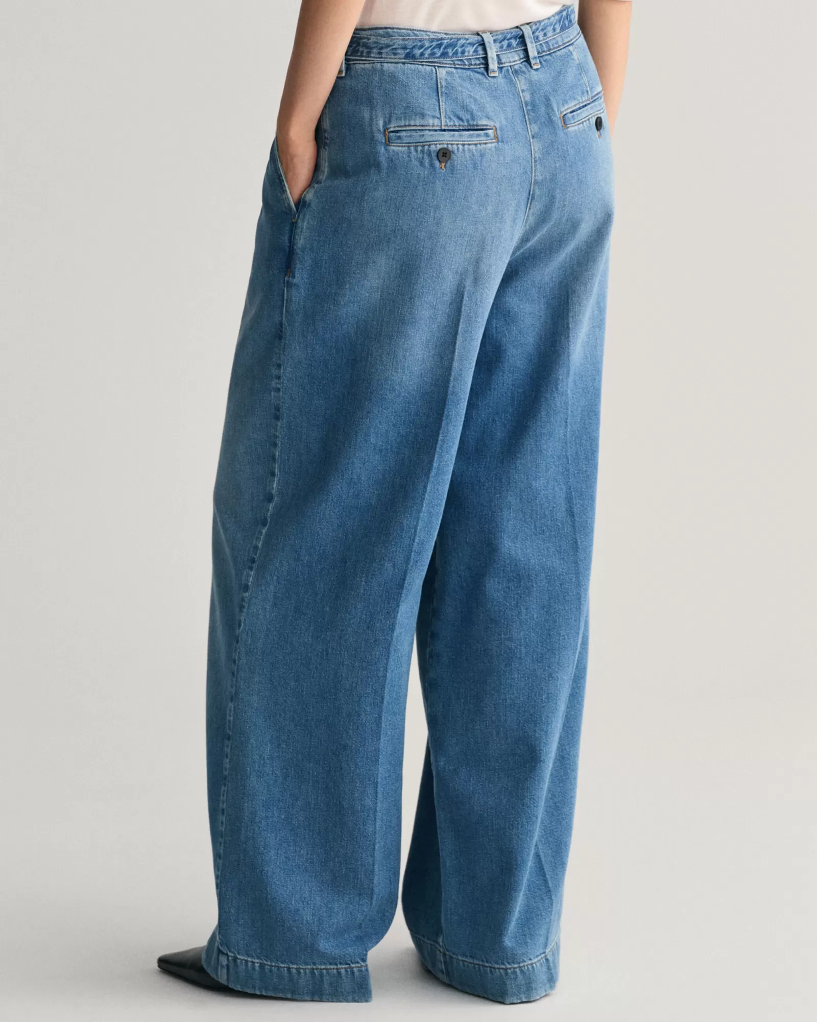 Women GANT Jeans*Loose Fit Low-Waisted Belted Jeans MID BLUE