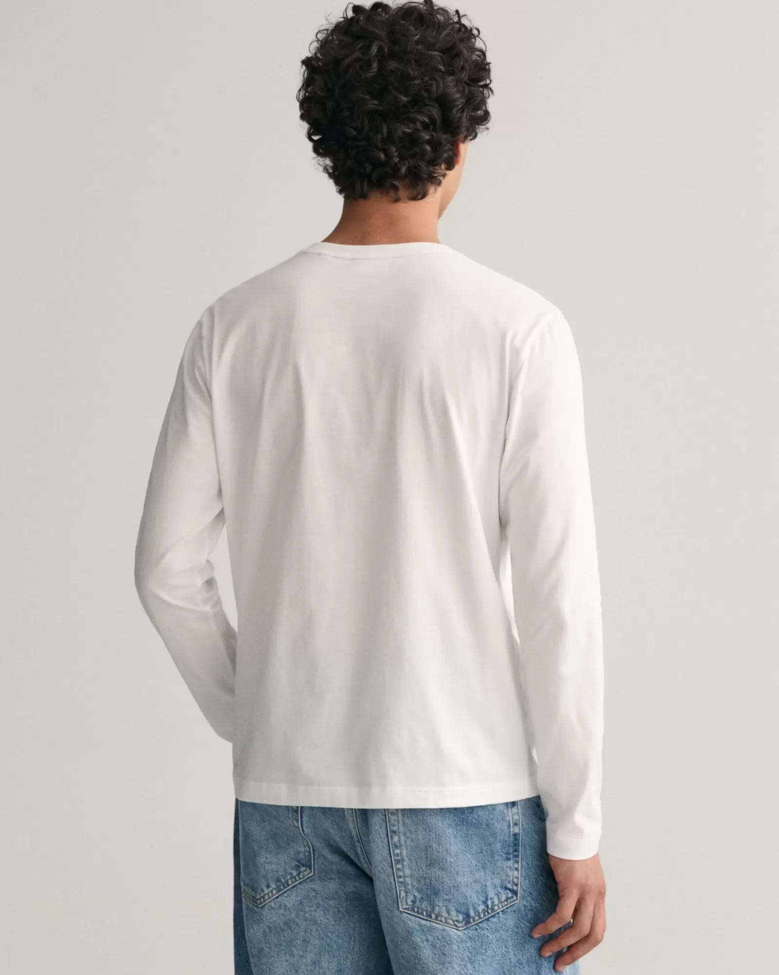 Men GANT T-Shirts*Medium Archive Shield Long Sleeve T-Shirt WHITE