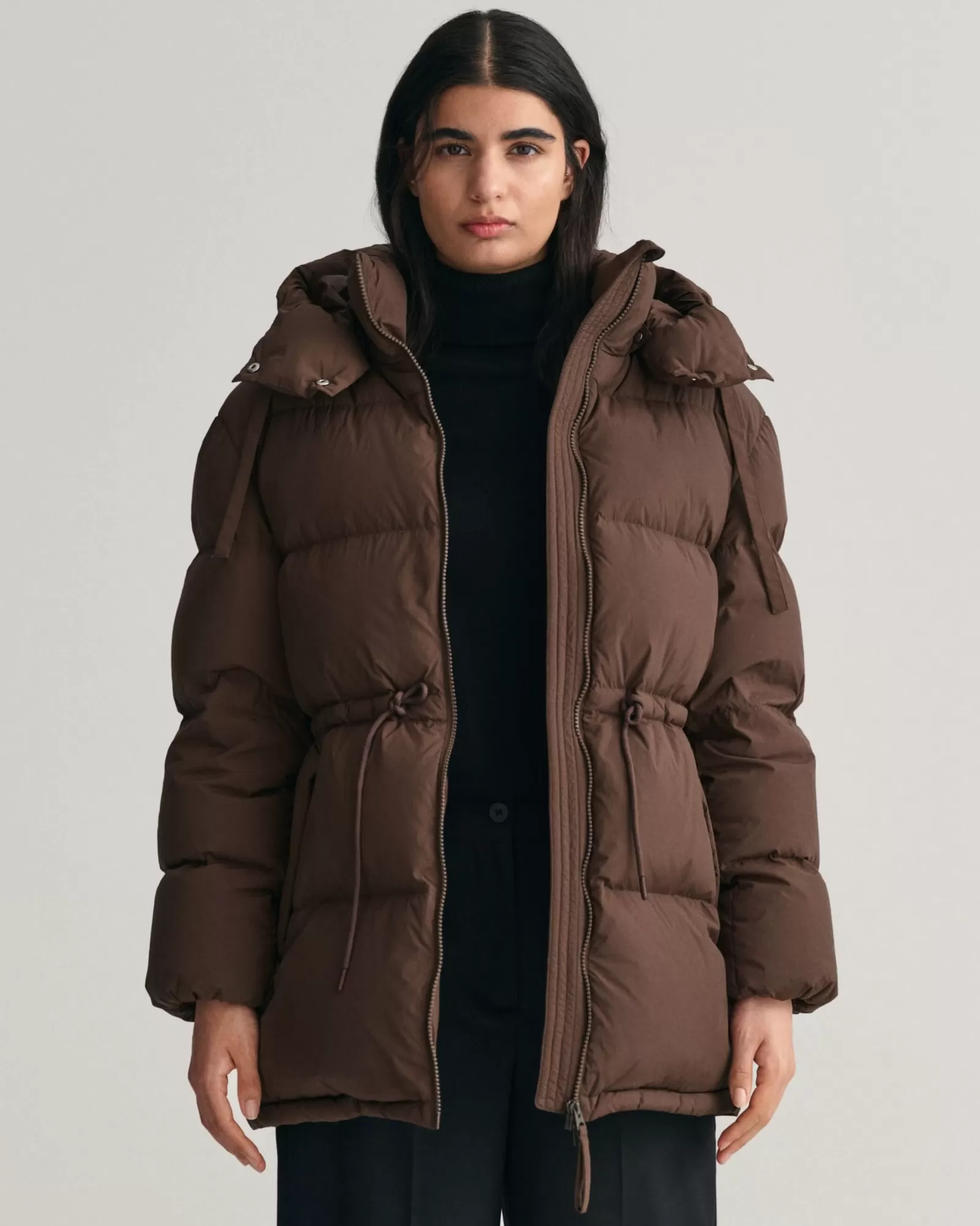 Women GANT Jackets & Coats*Mid Length Down Jacket RICH BROWN