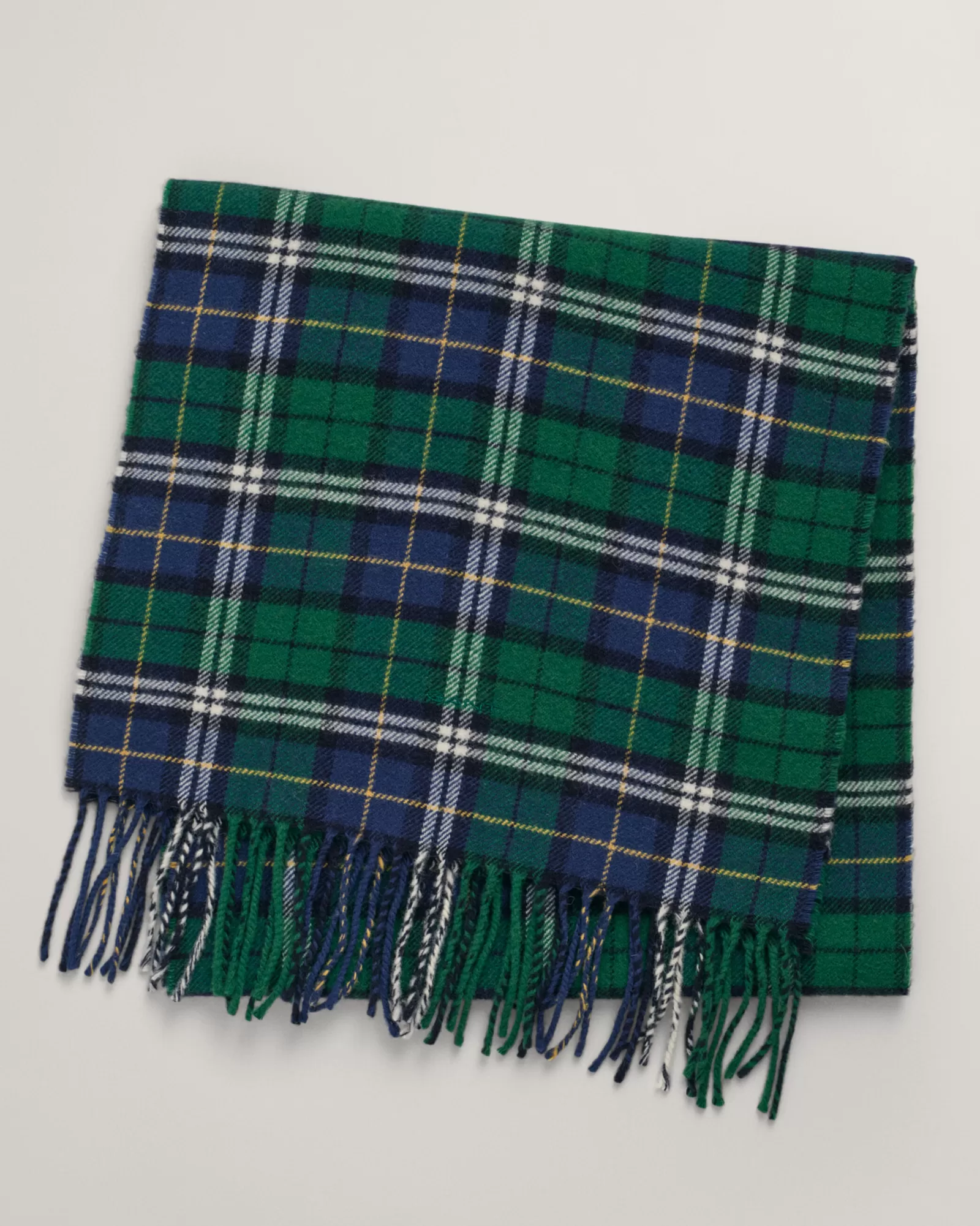 Men GANT Scarves*Multi Checked Scarf FOREST GREEN