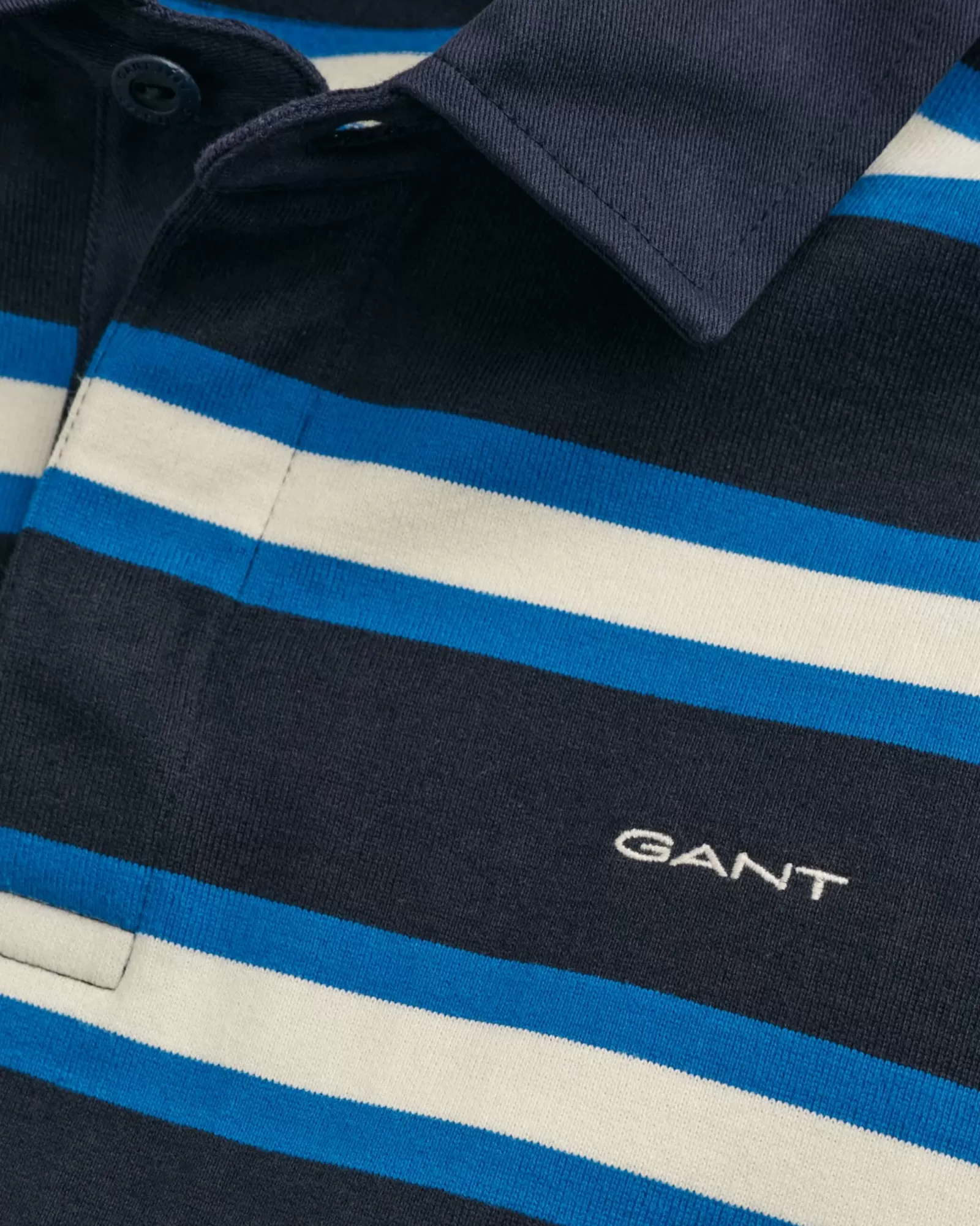 Men GANT Polos & Heavy Ruggers*Multi Stripe Rugger EVENING BLUE