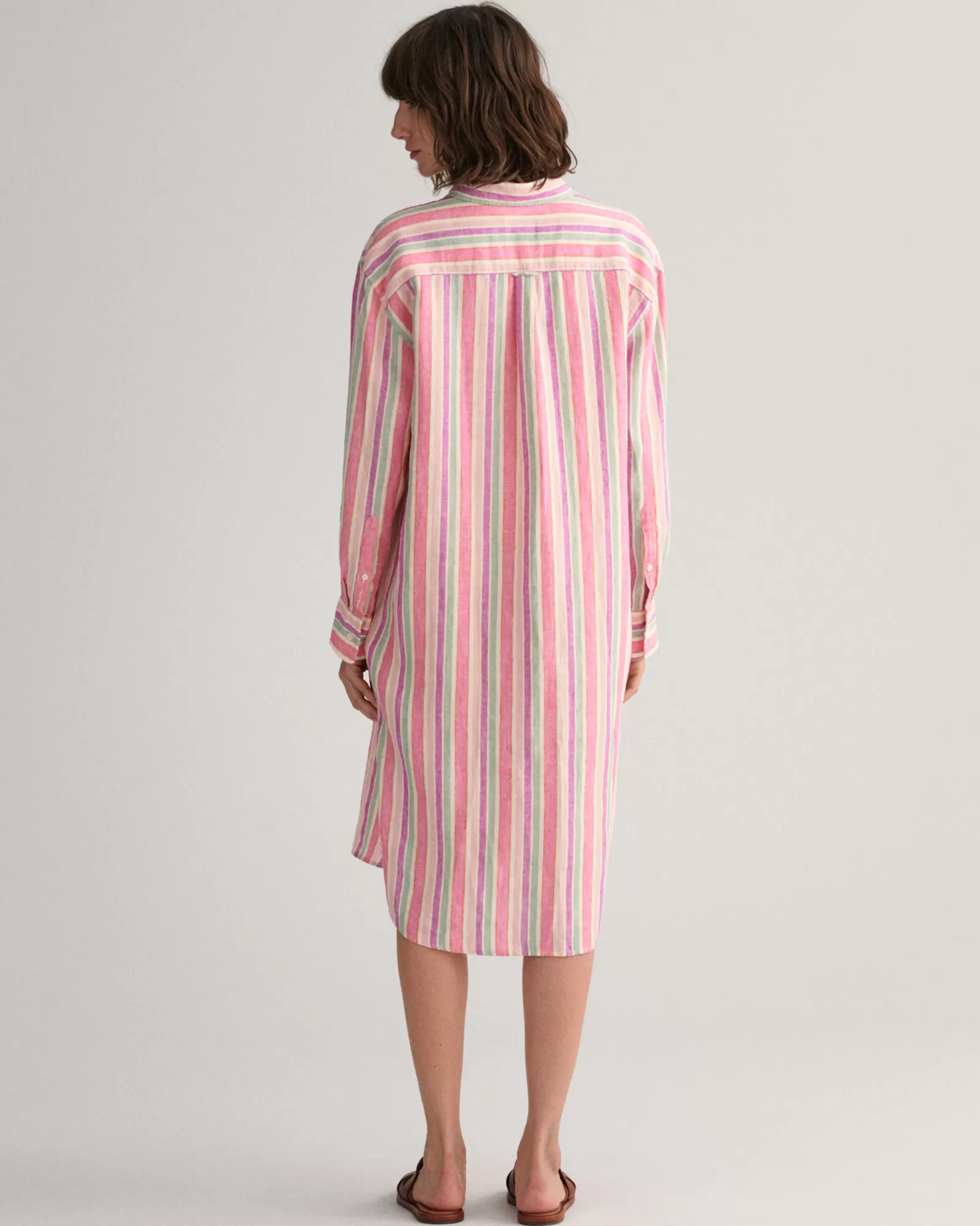 Women GANT Dresses*Multi Striped Linen Shirt Dress MULTICOLOR