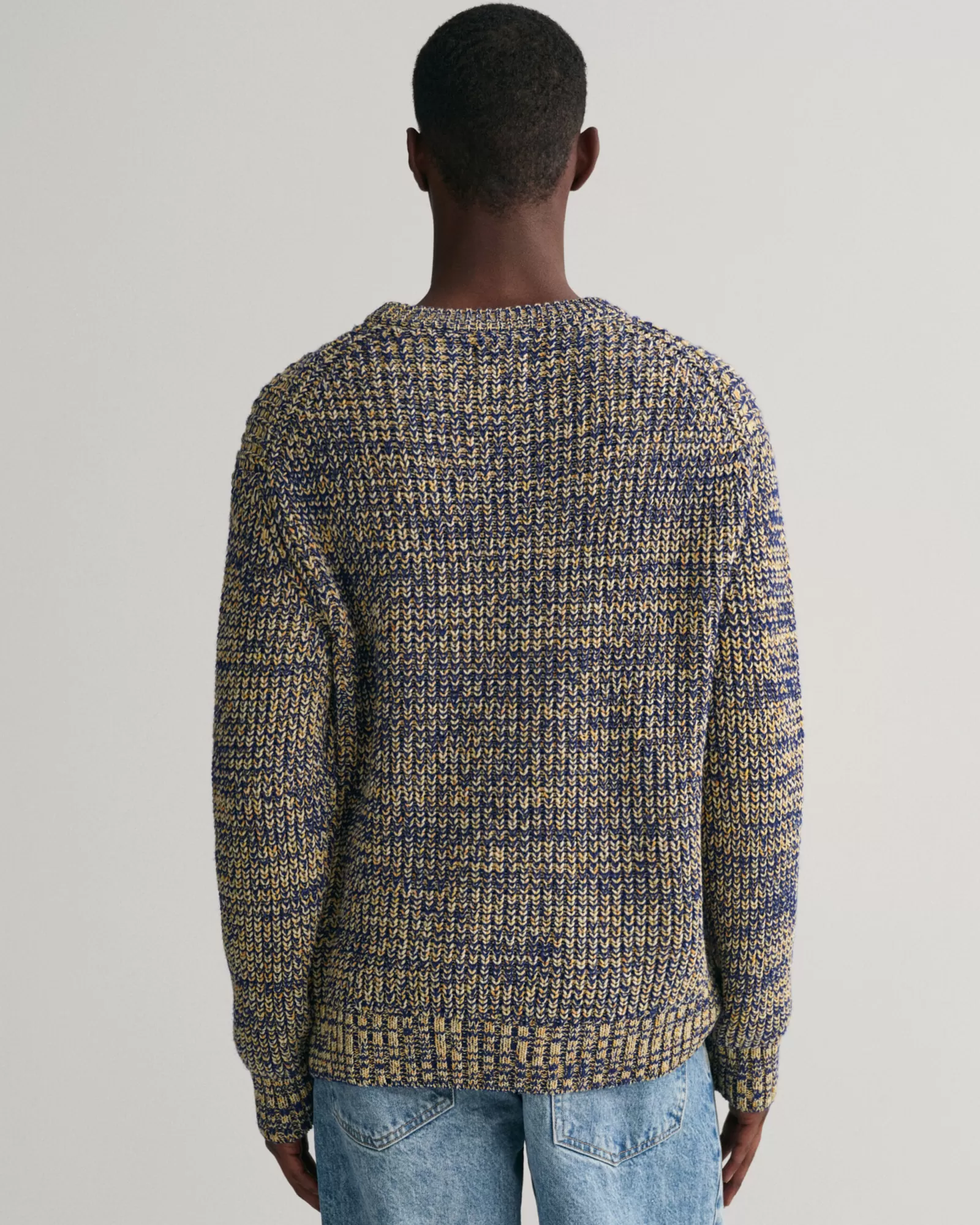 Men GANT Knitwear*ed Ribbed Crew Neck Sweater MULTICOLOR