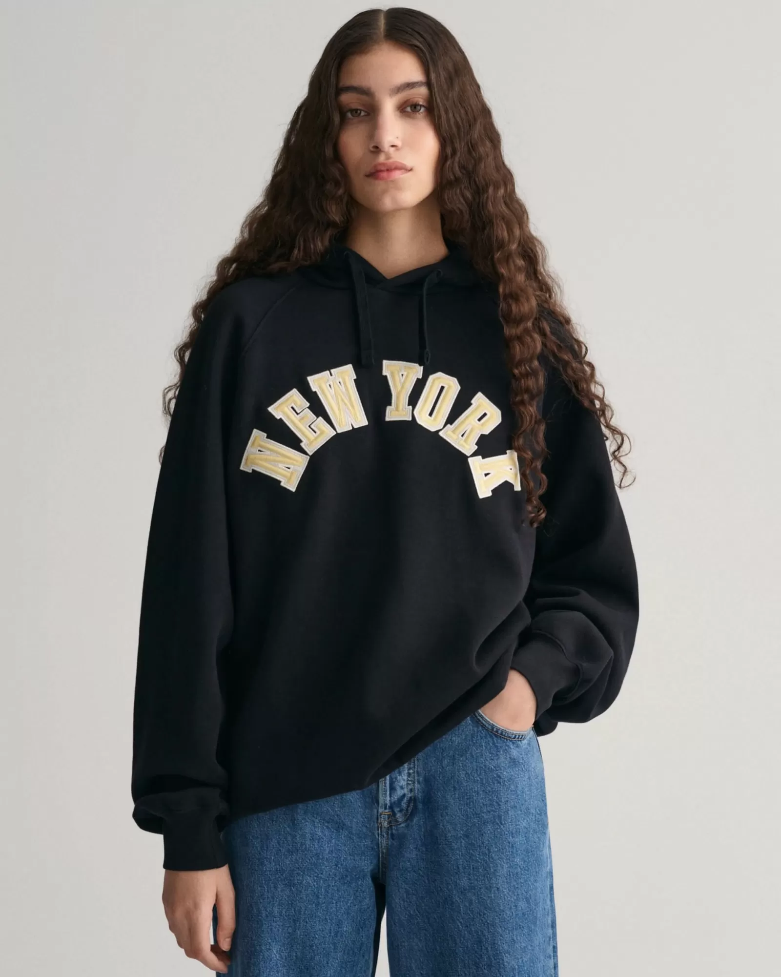 Women GANT Sweatshirts & Hoodies*New York Hoodie BLACK