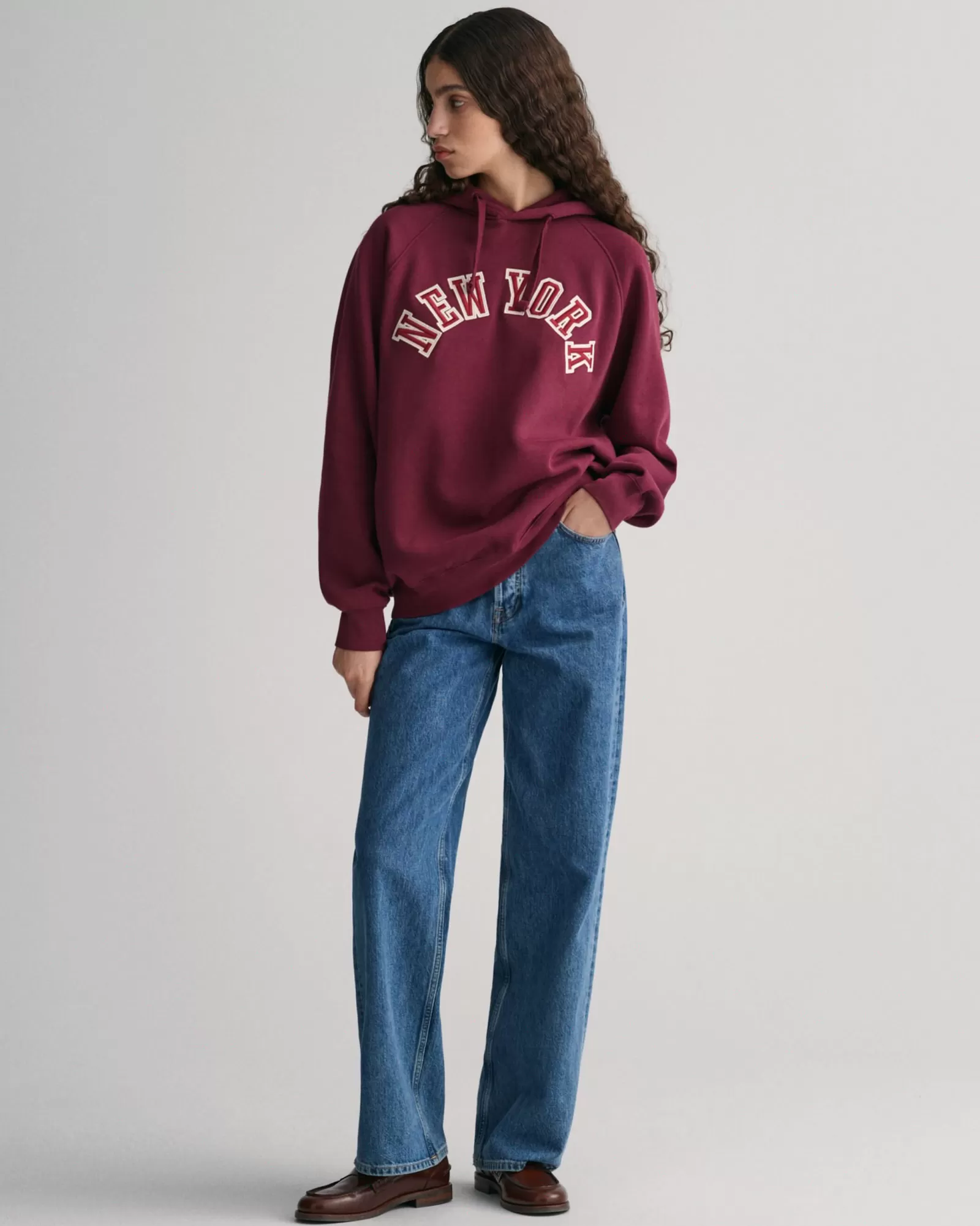 Women GANT Sweatshirts & Hoodies*New York Hoodie WINE RED