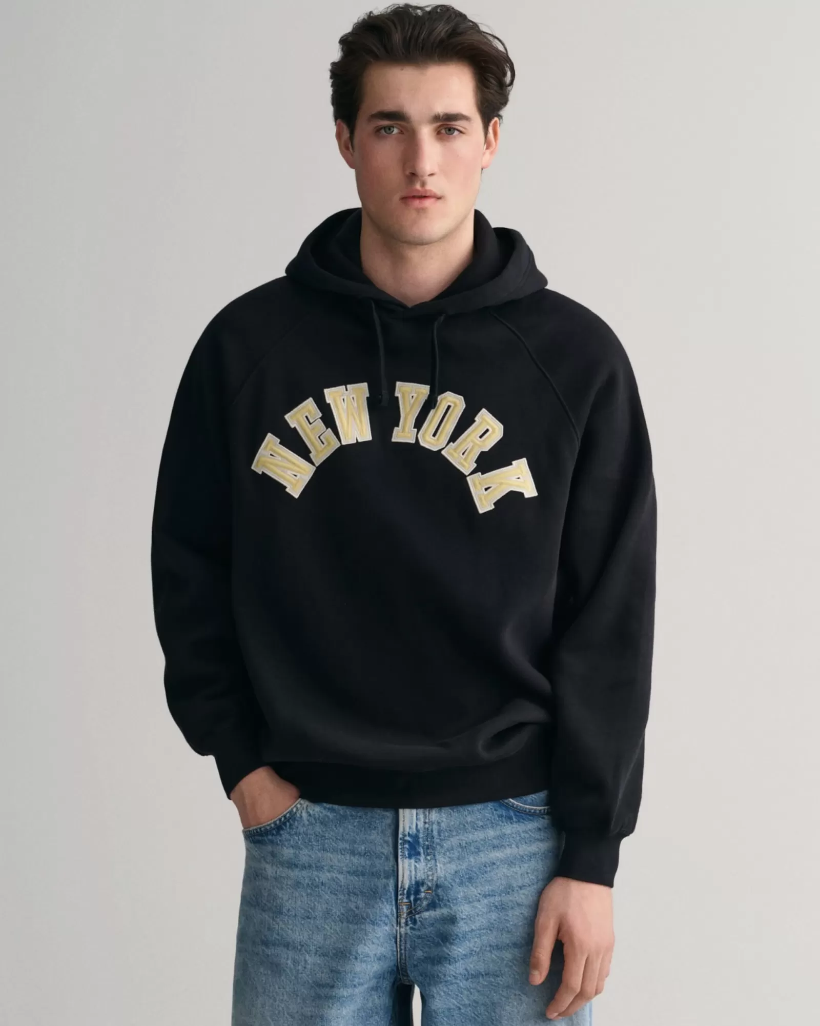 Men GANT Sweatshirts & Hoodies*New York Hoodie BLACK