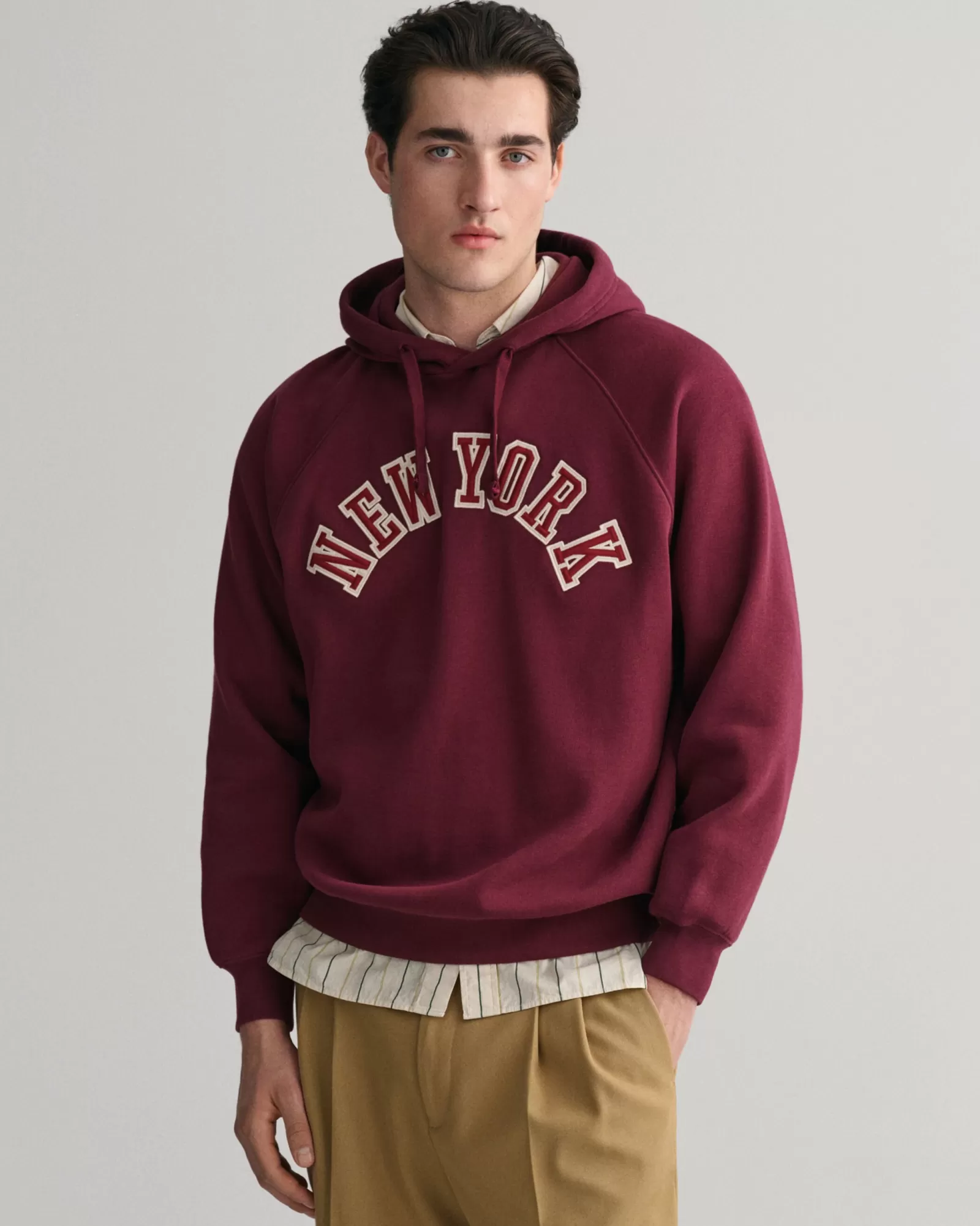 Men GANT Sweatshirts & Hoodies*New York Hoodie WINE RED