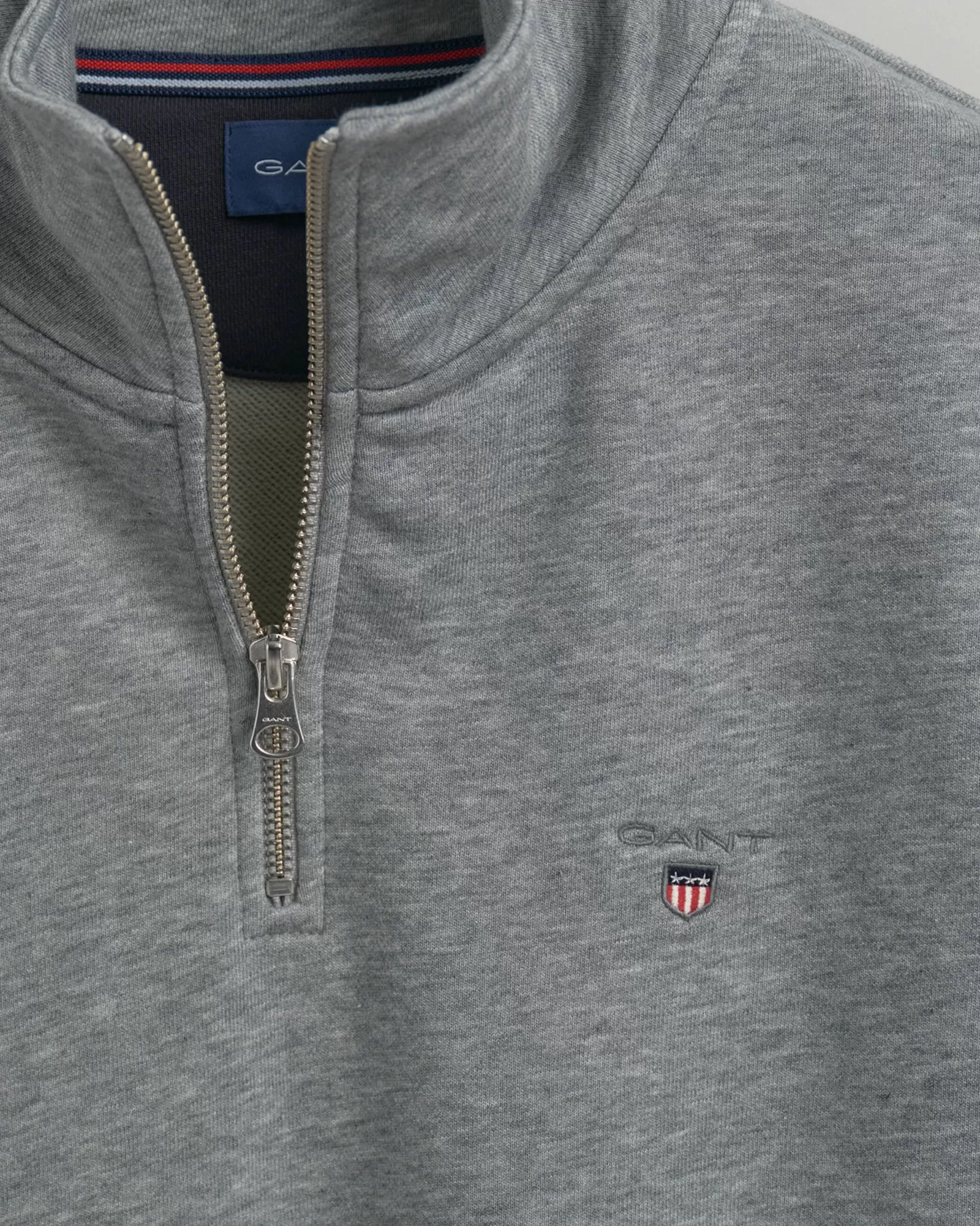 Men GANT Sweatshirts & Hoodies*Original Half-Zip Sweatshirt GREY MELANGE