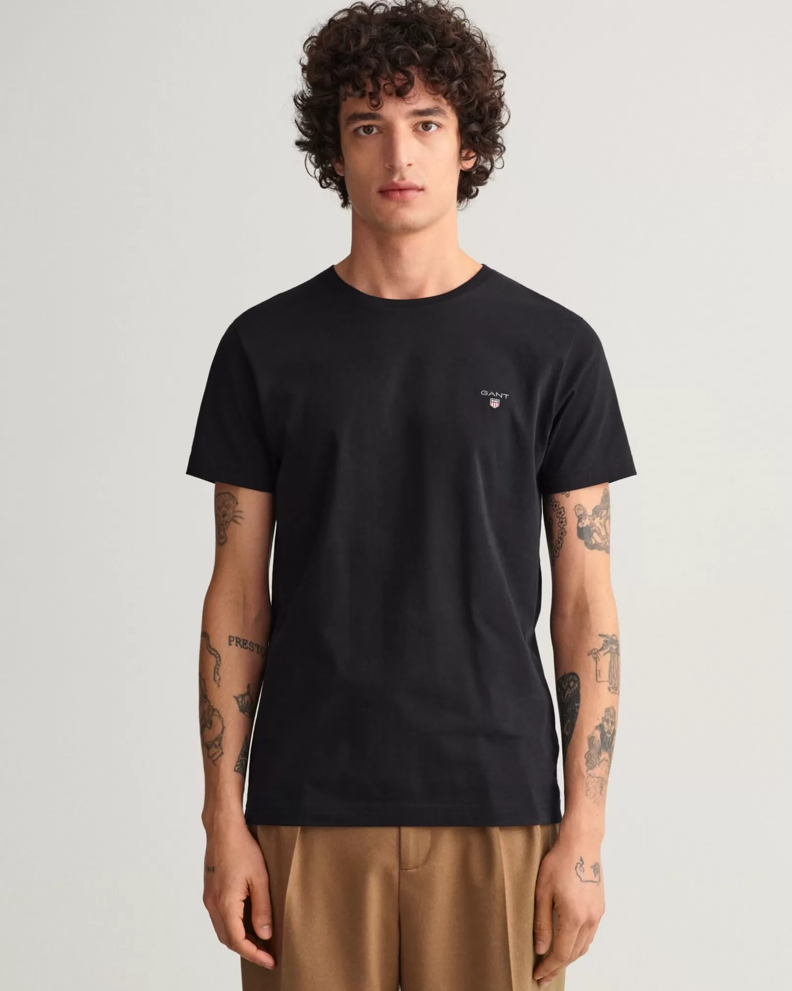 Men GANT T-Shirts*Original Slim Fit T-Shirt BLACK