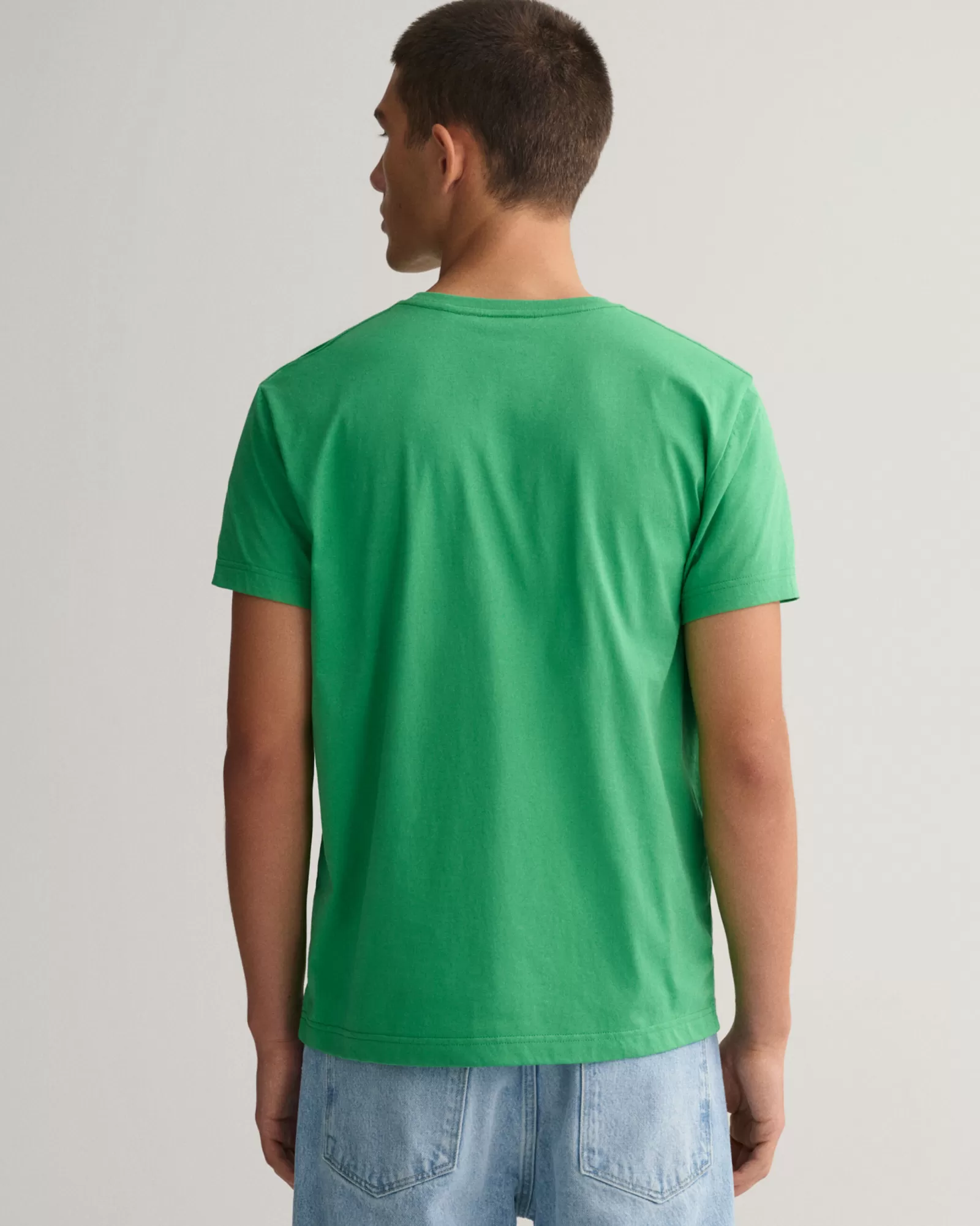 Men GANT T-Shirts*Original T-Shirt MID GREEN