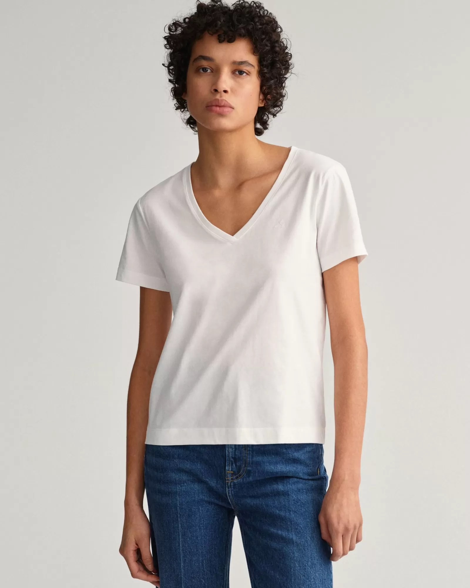 Women GANT T-Shirts & Tops*Original V-Neck T-Shirt WHITE