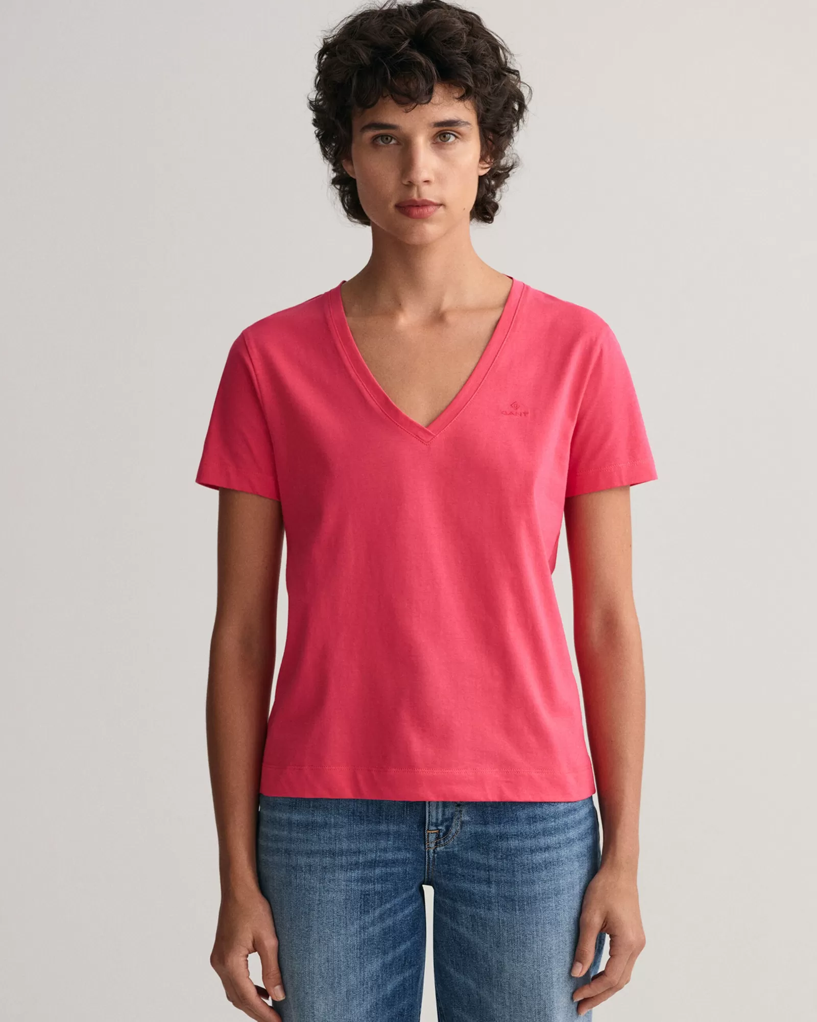 Women GANT T-Shirts & Tops*Original V-Neck T-Shirt MAGENTA PINK