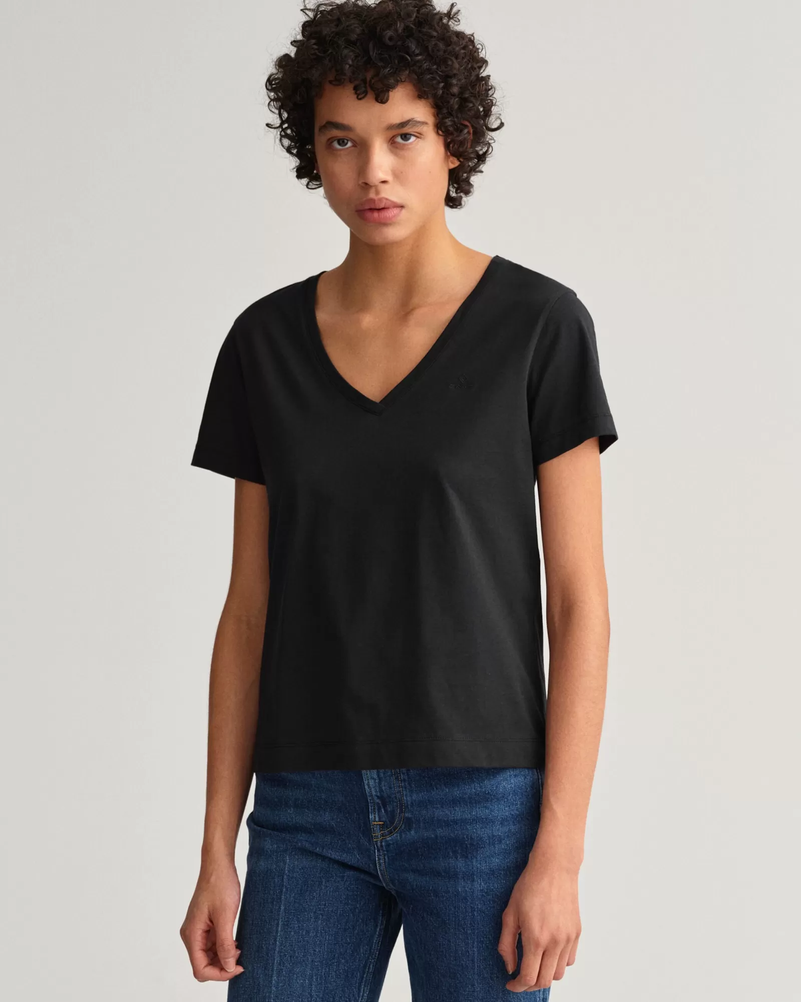 Women GANT T-Shirts & Tops*Original V-Neck T-Shirt BLACK