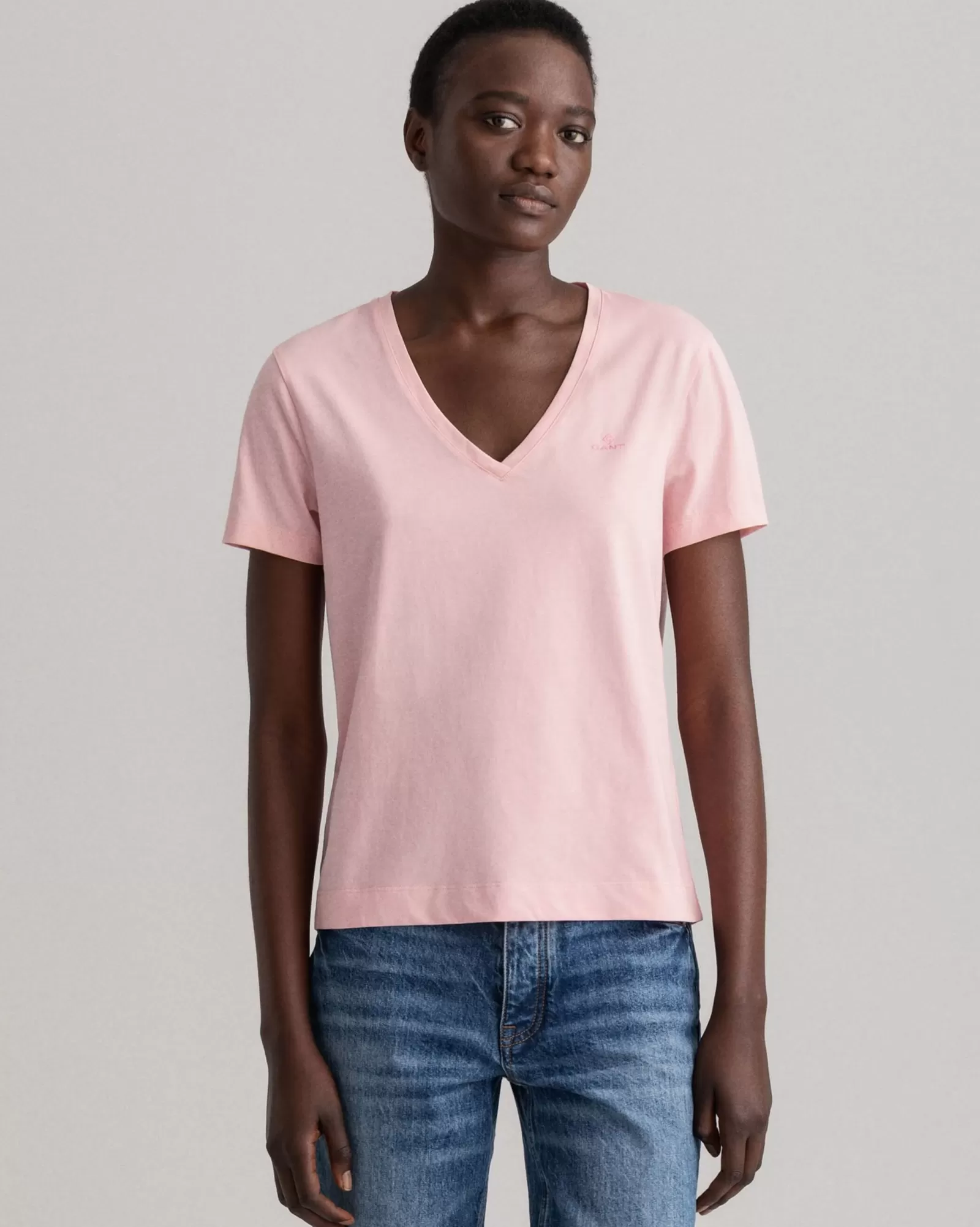 Women GANT T-Shirts & Tops*Original V-Neck T-Shirt PREPPY PINK