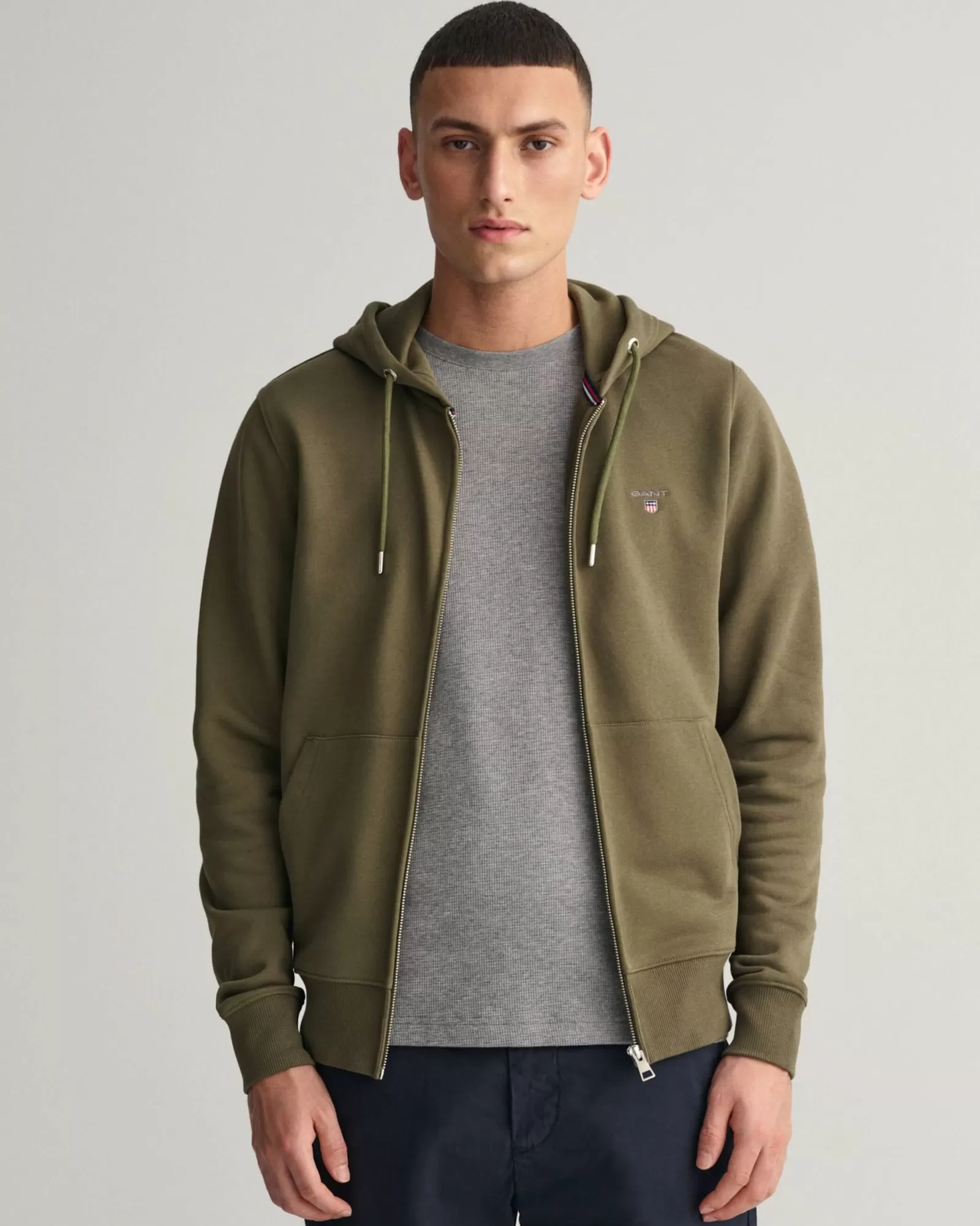 Men GANT Sweatshirts & Hoodies*Original Zip Hoodie RACING GREEN