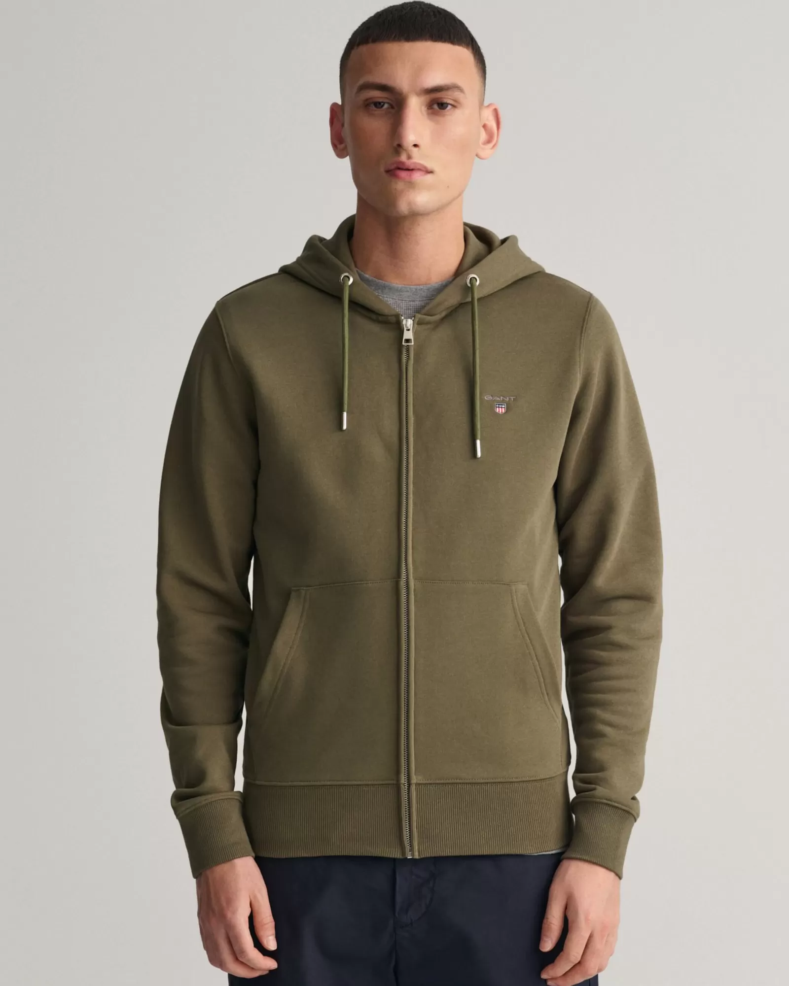 Men GANT Sweatshirts & Hoodies*Original Zip Hoodie RACING GREEN