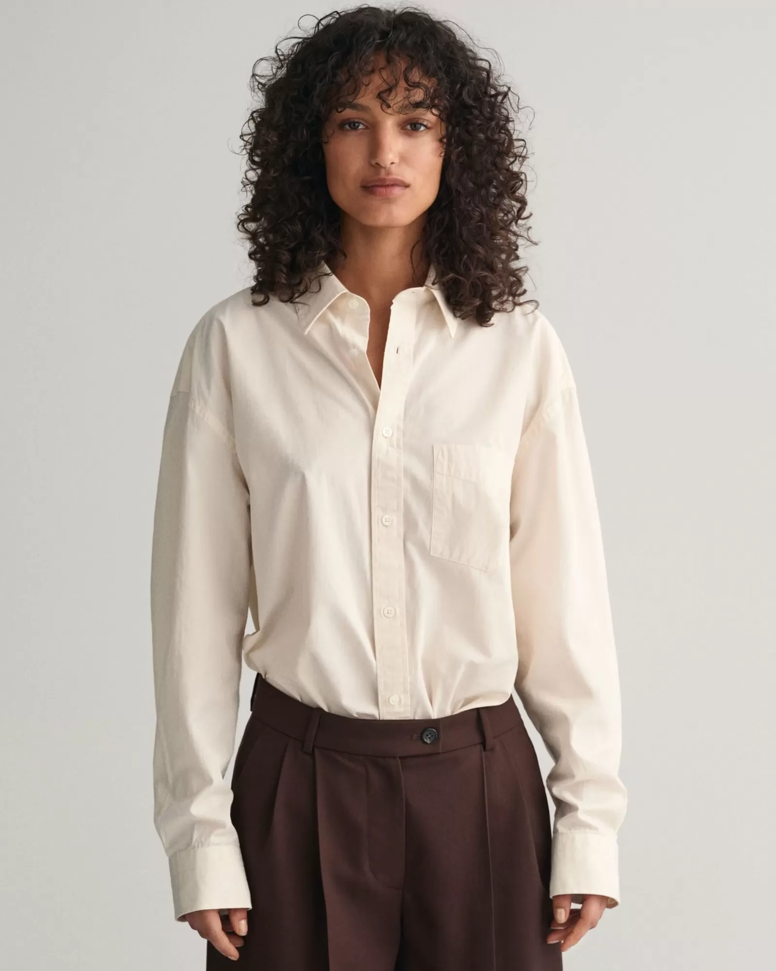 Women GANT Shirts*Oversized Compact Poplin Shirt LINEN