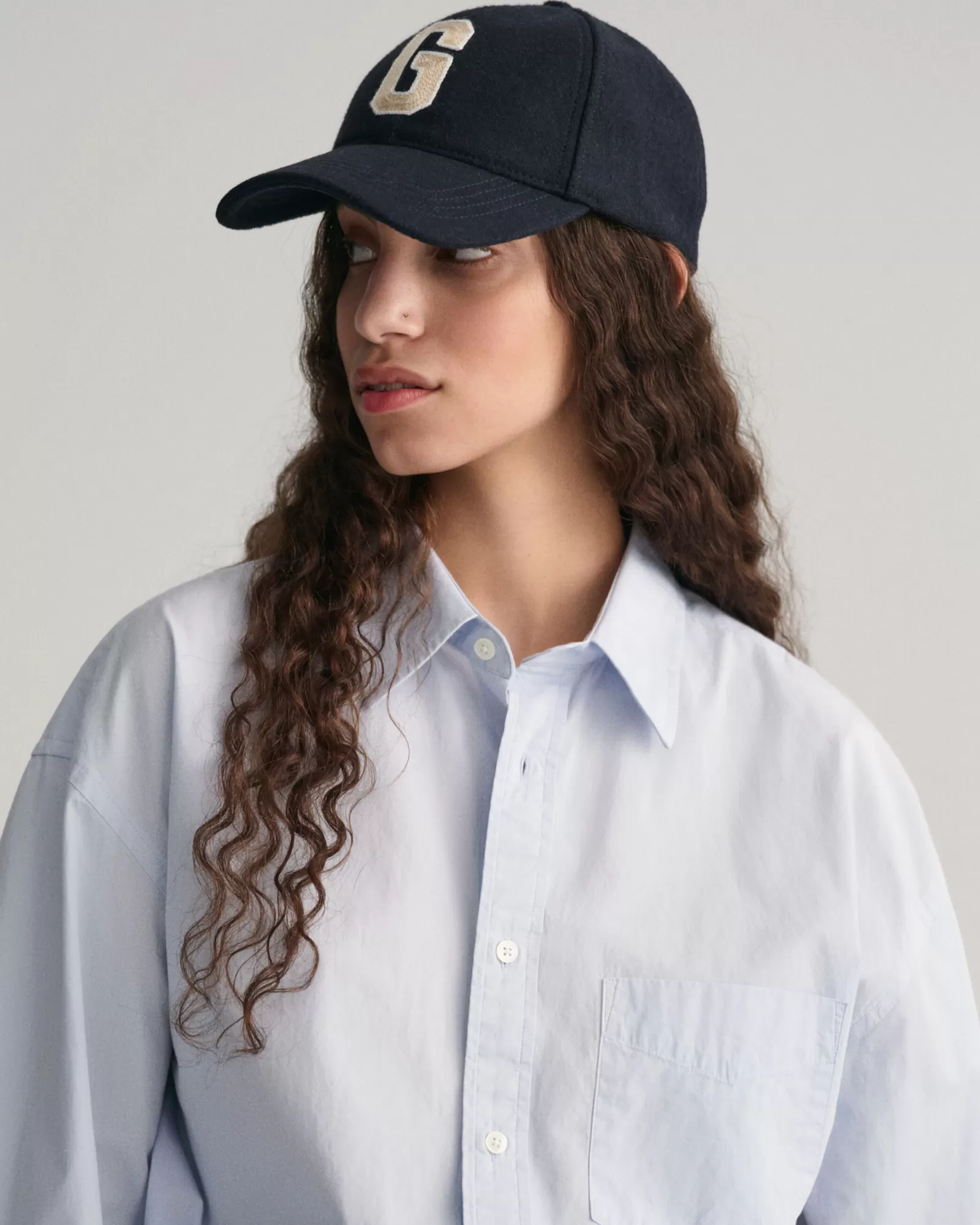 Women GANT Shirts*Oversized Compact Poplin Shirt LIGHT BLUE