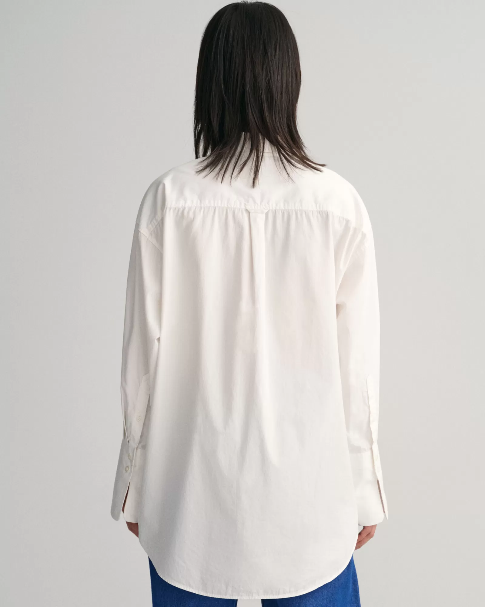 Women GANT Shirts*Oversized High Cuffs Poplin Shirt WHITE