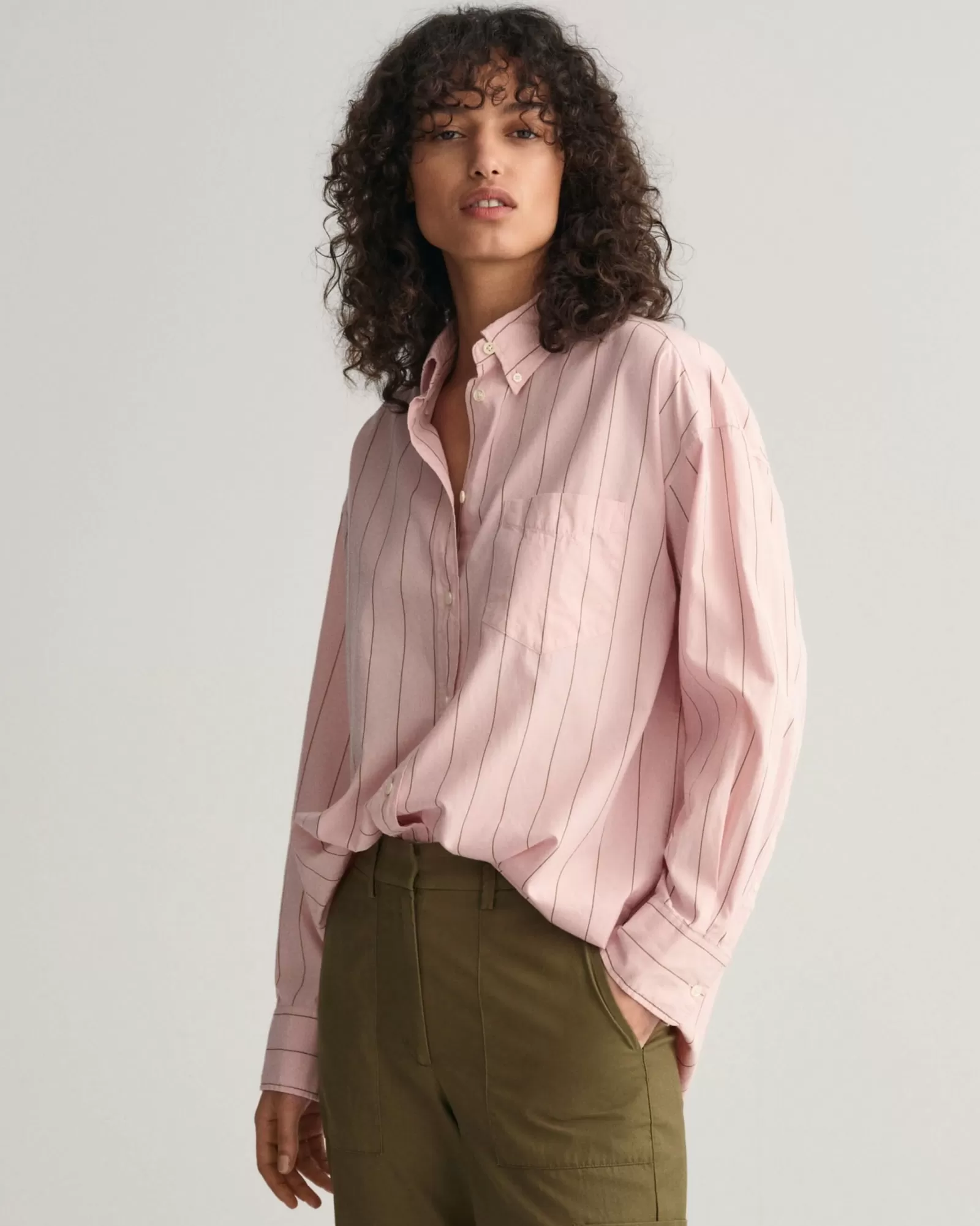 Women GANT Shirts*Oversized Luxury Striped Oxford Shirt FADED PINK