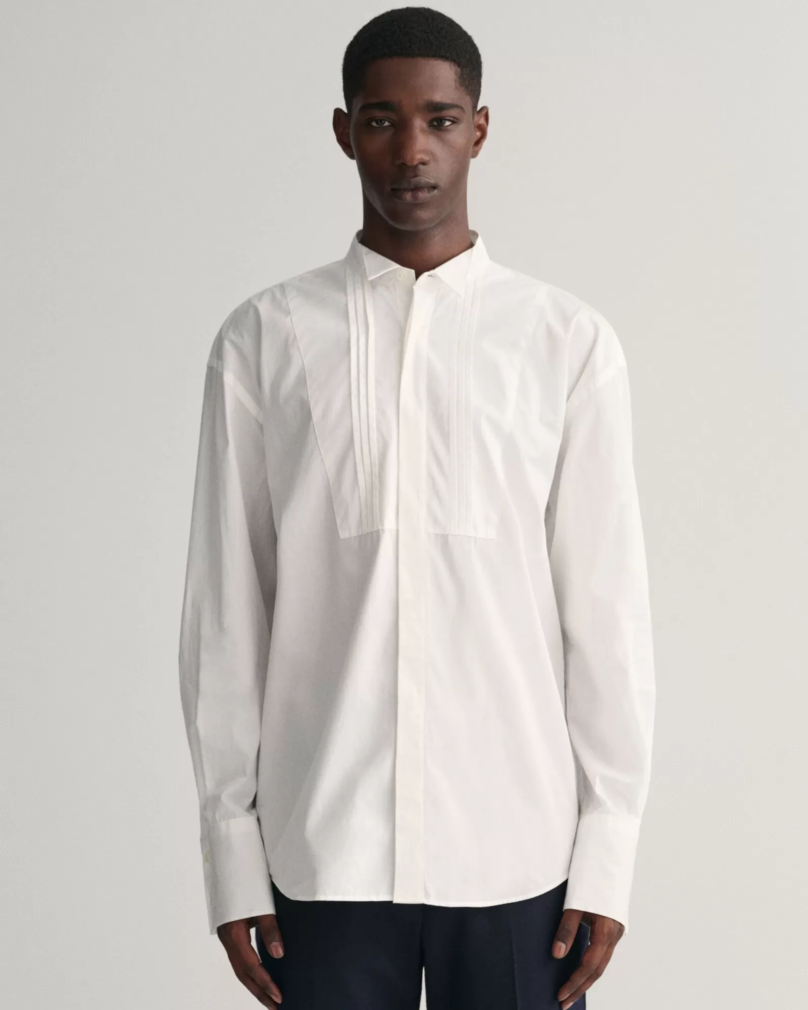 Men GANT Shirts*Oversized Tuxedo Shirt WHITE