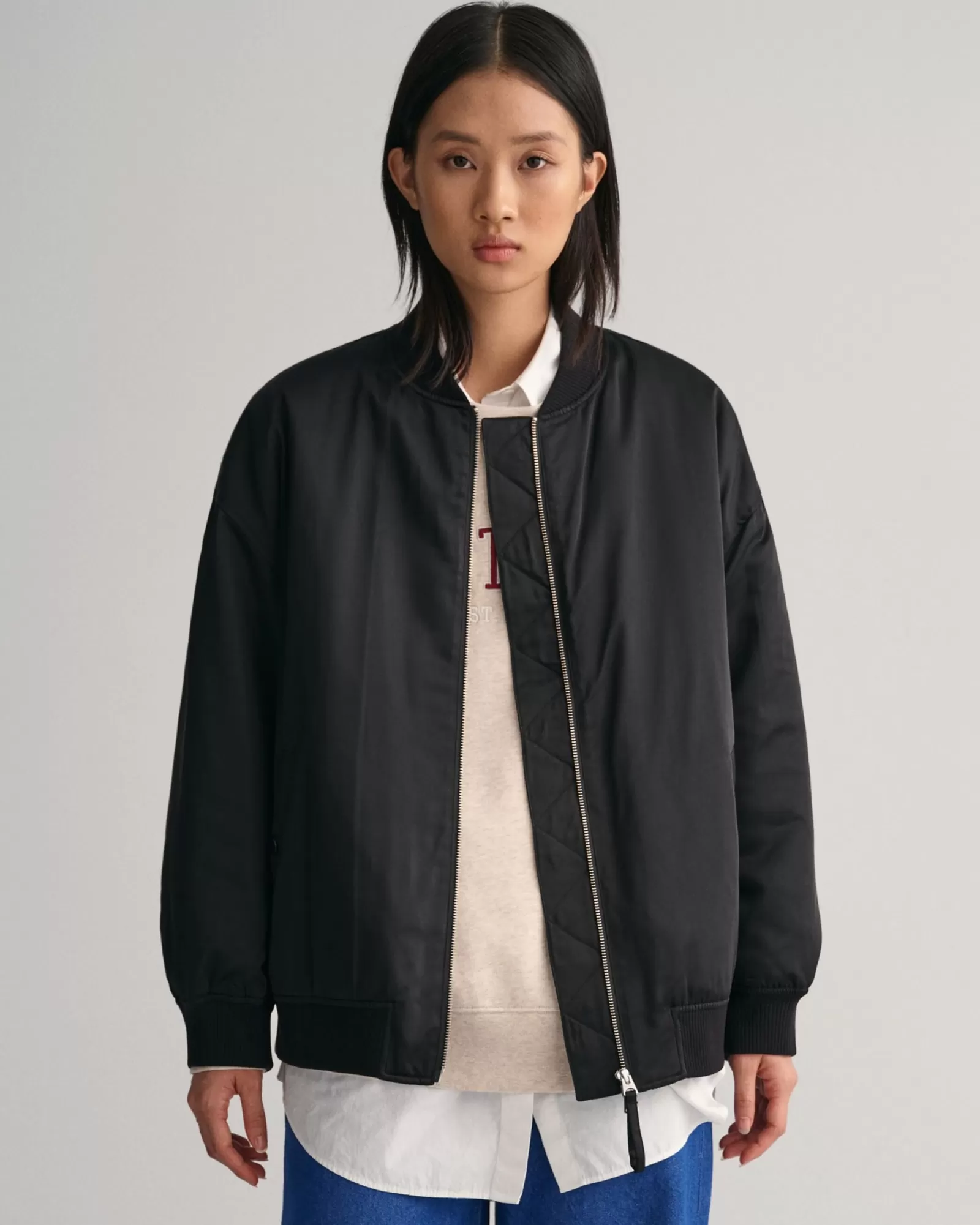 Women GANT Jackets & Coats*Padded Bomber Jacket EBONY BLACK