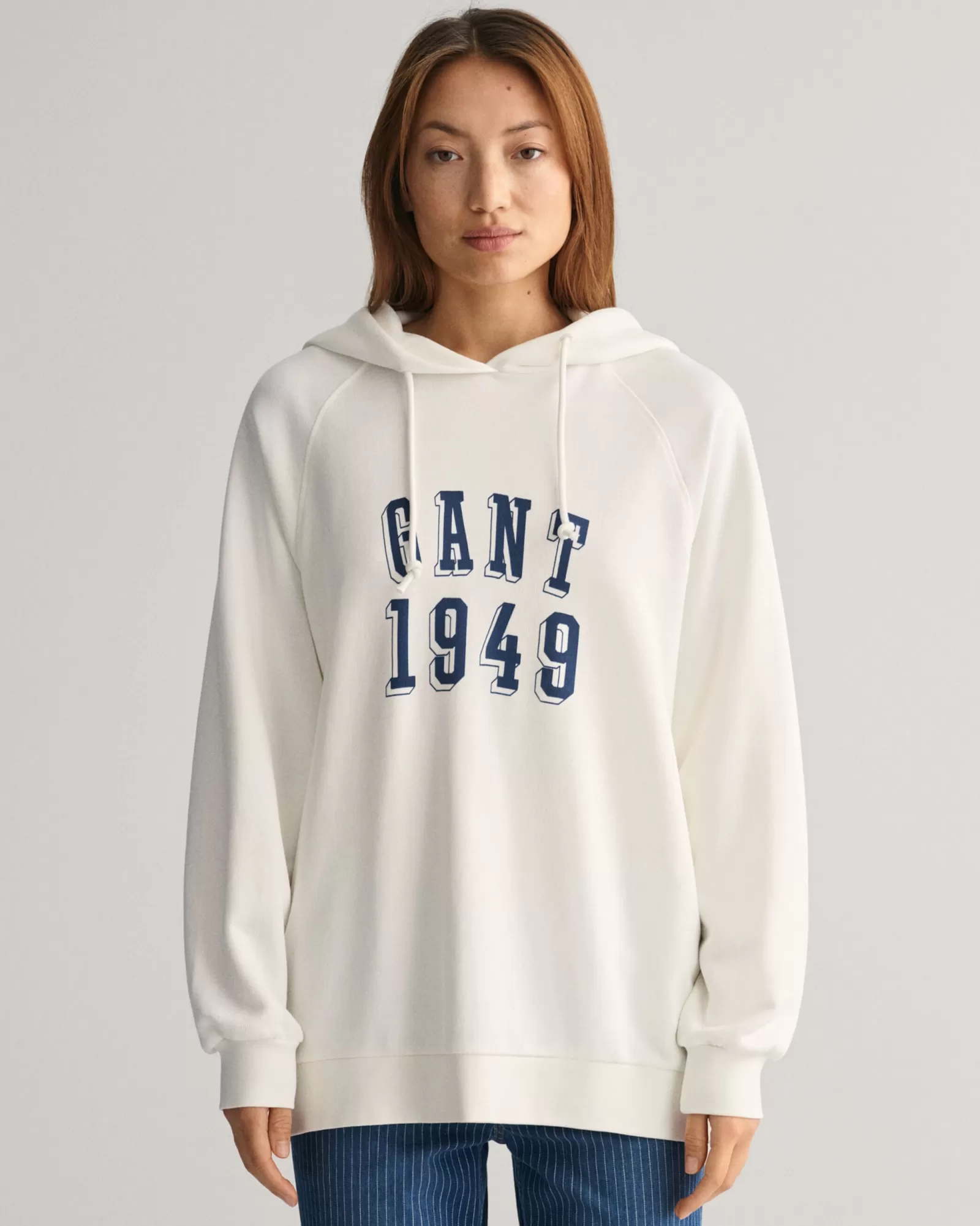 Women GANT Sweatshirts & Hoodies*Printed Hoodie EGGSHELL