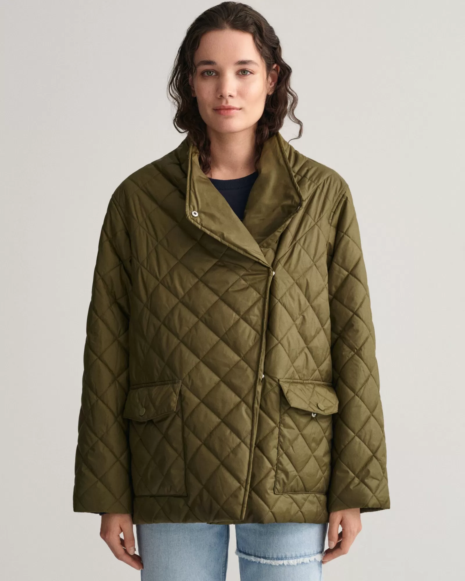 Women GANT Jackets & Coats*Quilted Jacket DARK CACTUS