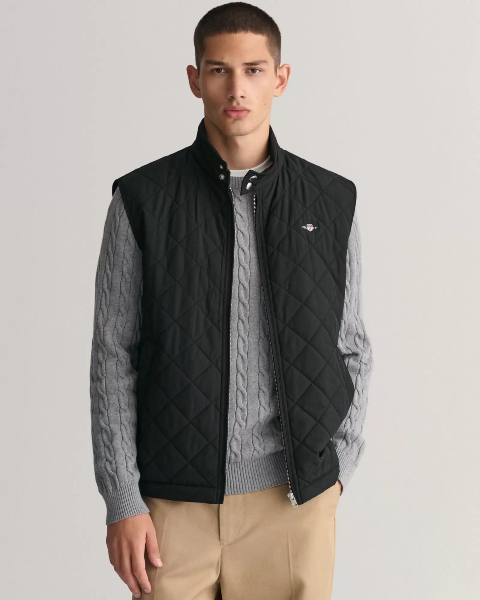 Men GANT Jackets & Coats*Quilted Windcheater Vest BLACK