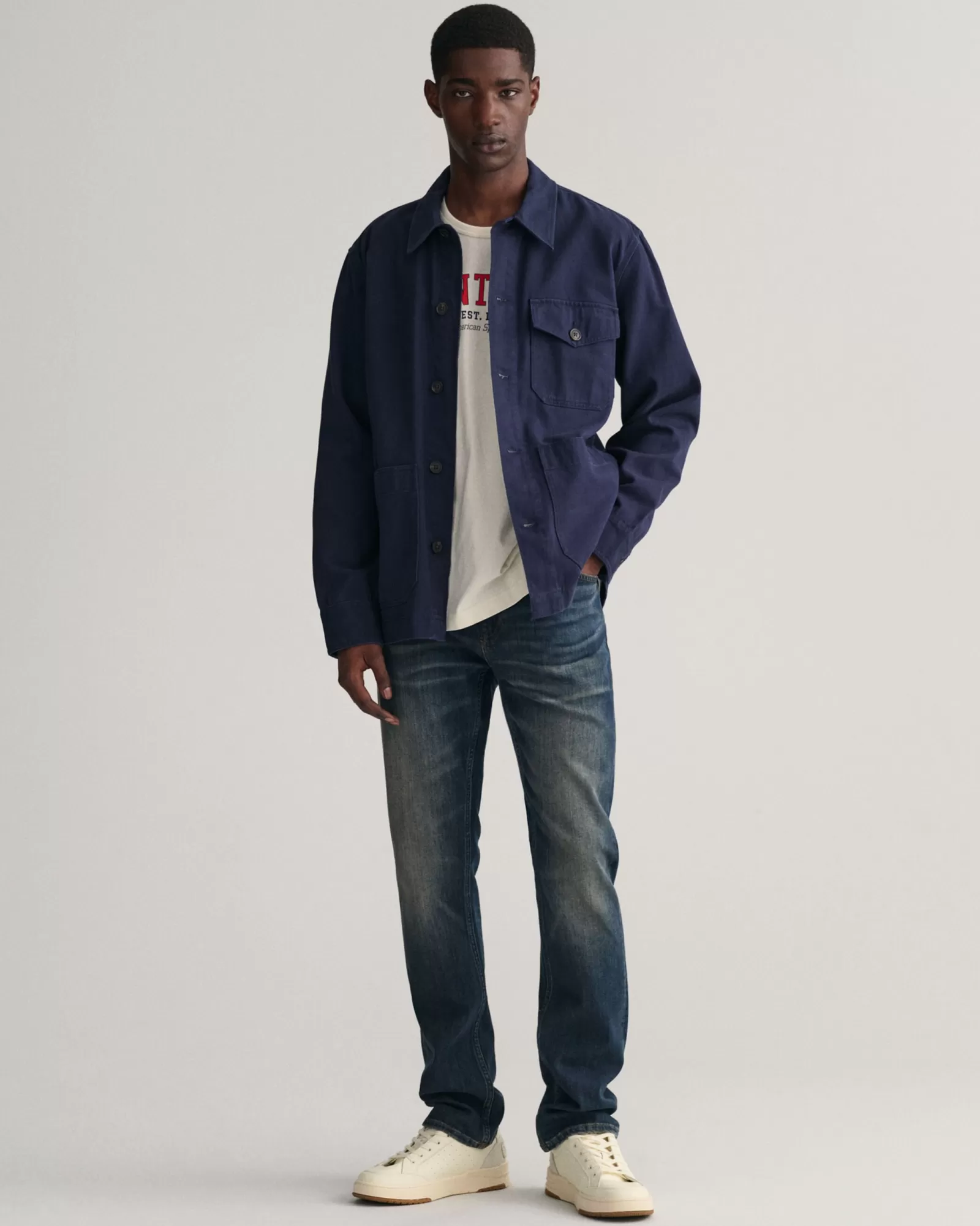 Men GANT Jeans*Regular Fit Archive Wash Jeans MID BLUE ARCHIVE