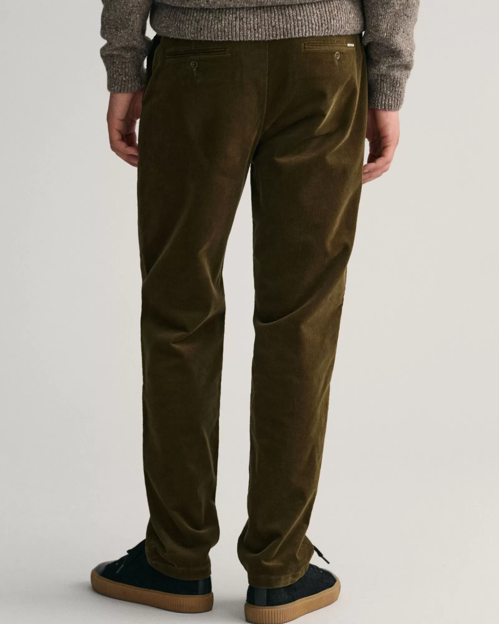 Men GANT Pants*Regular Fit Corduroy Chinos DARK CACTUS