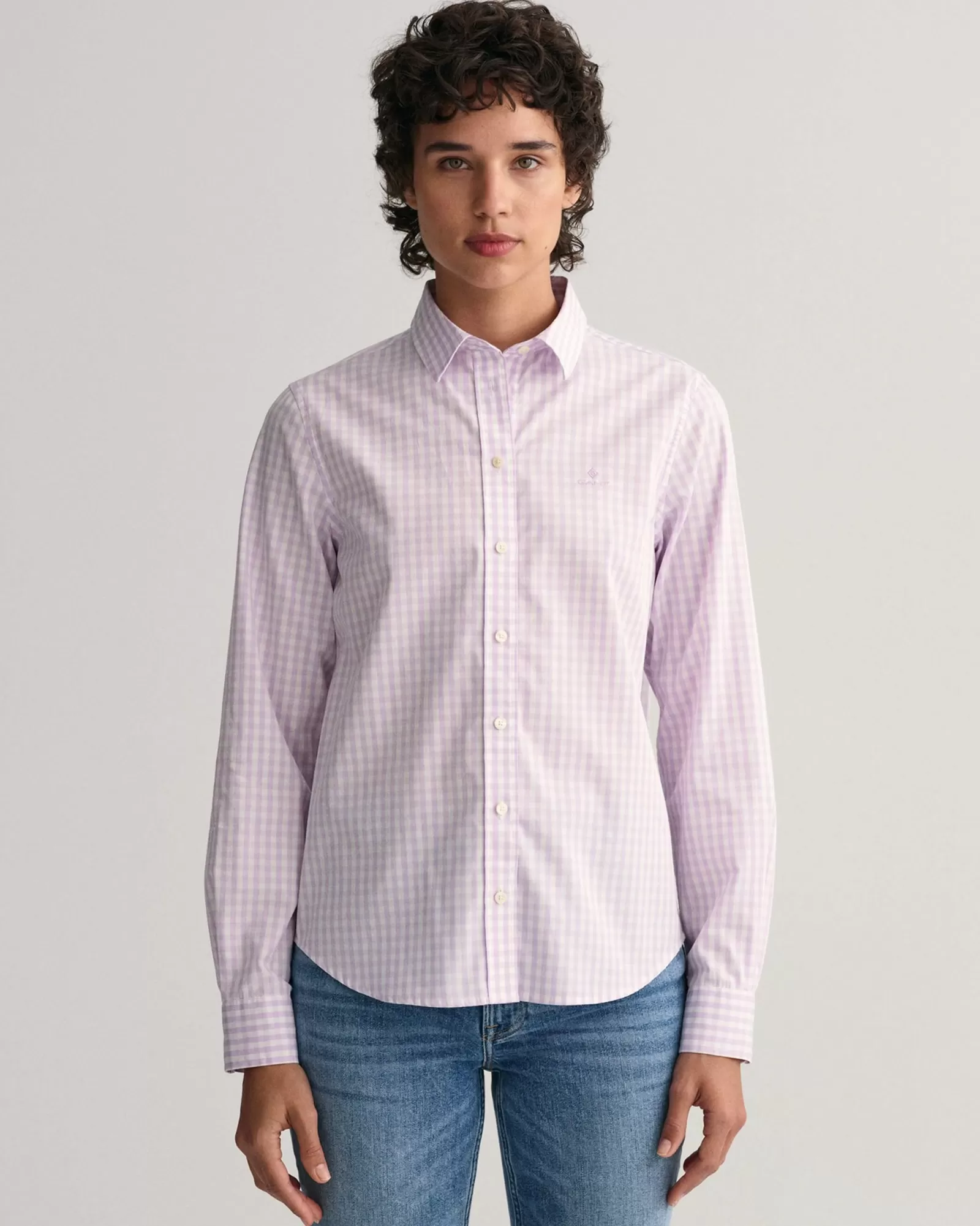 Women GANT Shirts*Regular Fit Gingham Broadcloth Shirt SOOTHING LILAC