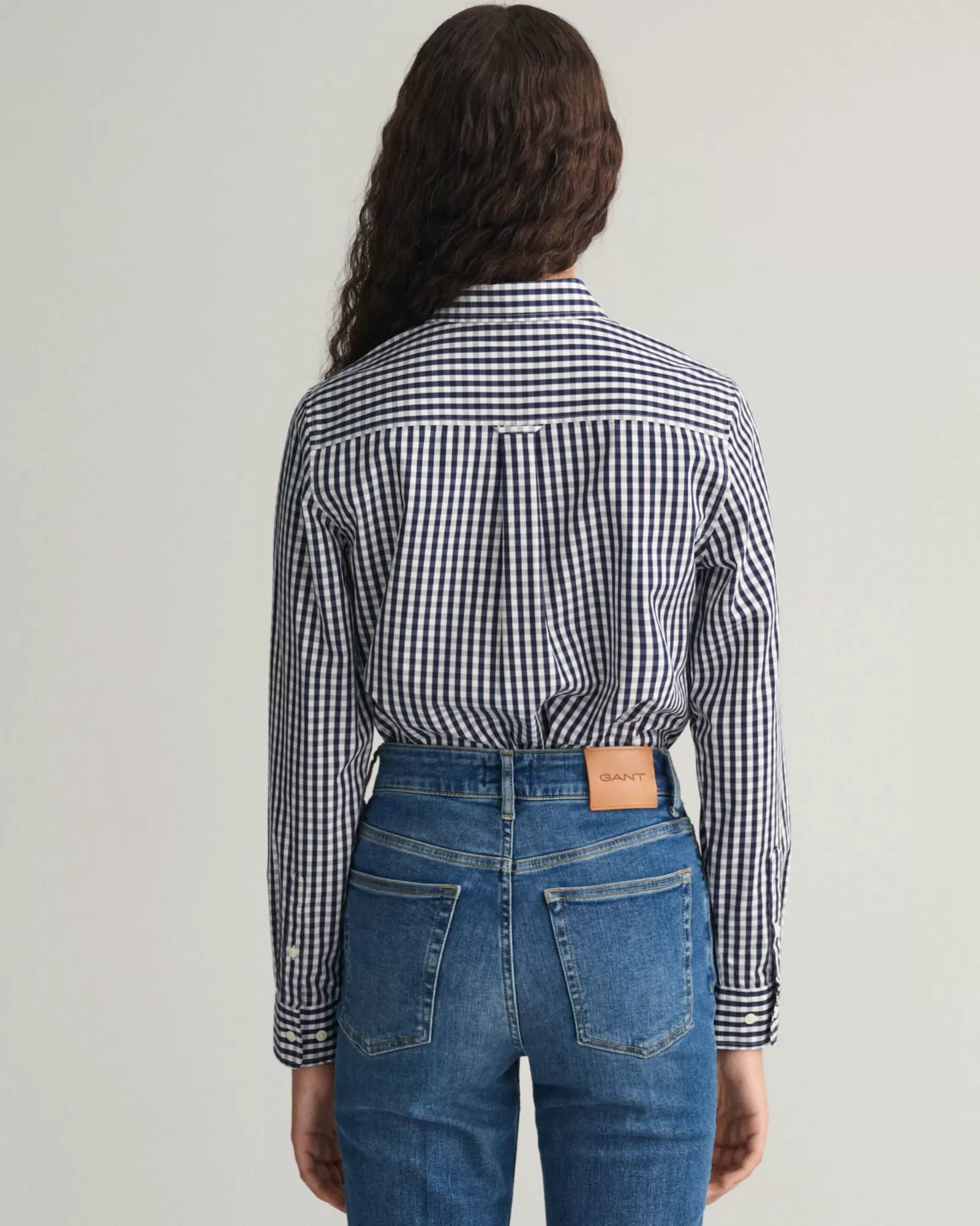 Women GANT Shirts*Regular Fit Gingham Poplin Shirt CLASSIC BLUE