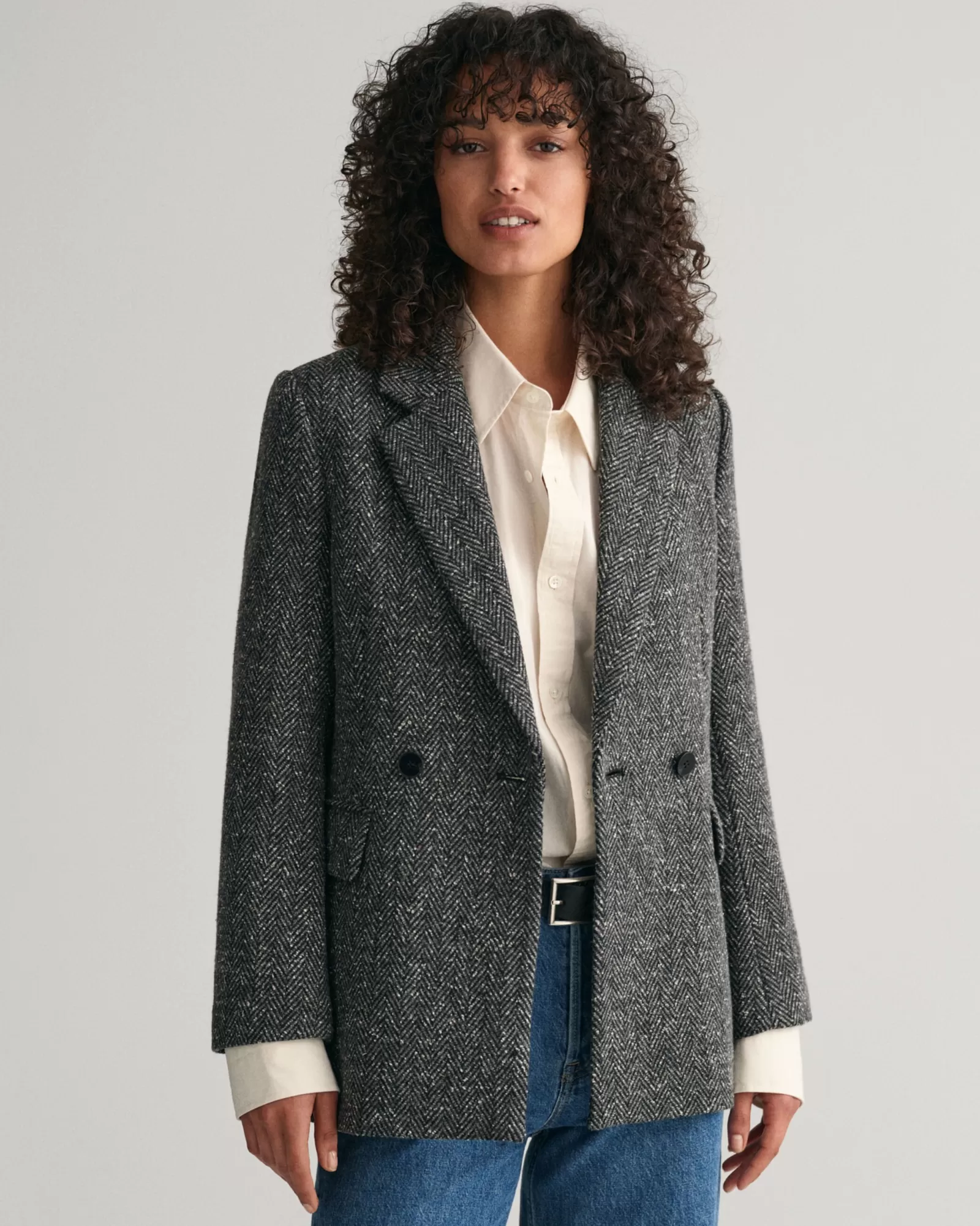 Women GANT Blazers*Regular Fit Herringbone Blazer ANTRACIT MELANGE