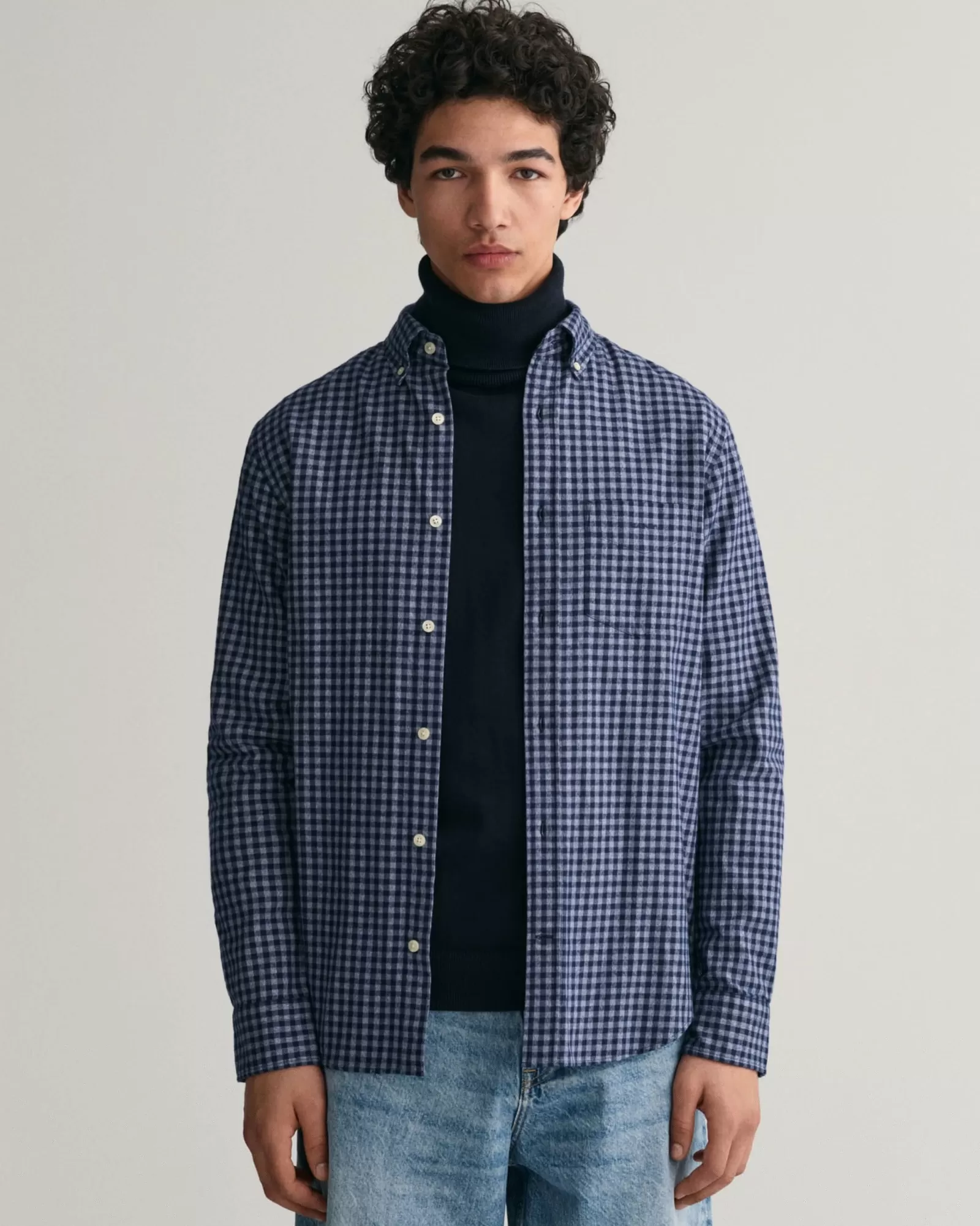 Men GANT Shirts*Regular Fit Jaspé Yarn Gingham Shirt MARINE