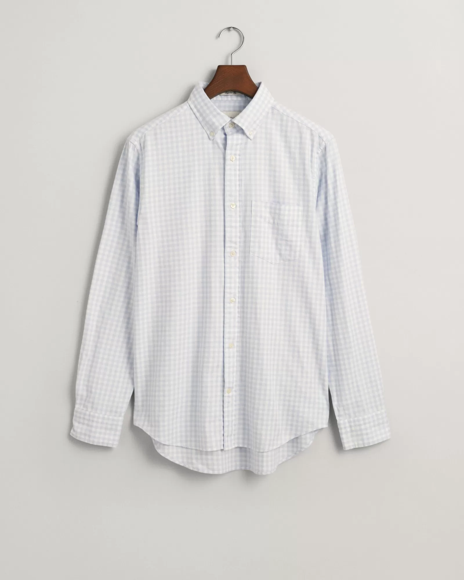 Men GANT Shirts*Regular Fit Jaspé Yarn Gingham Shirt MUTED BLUE