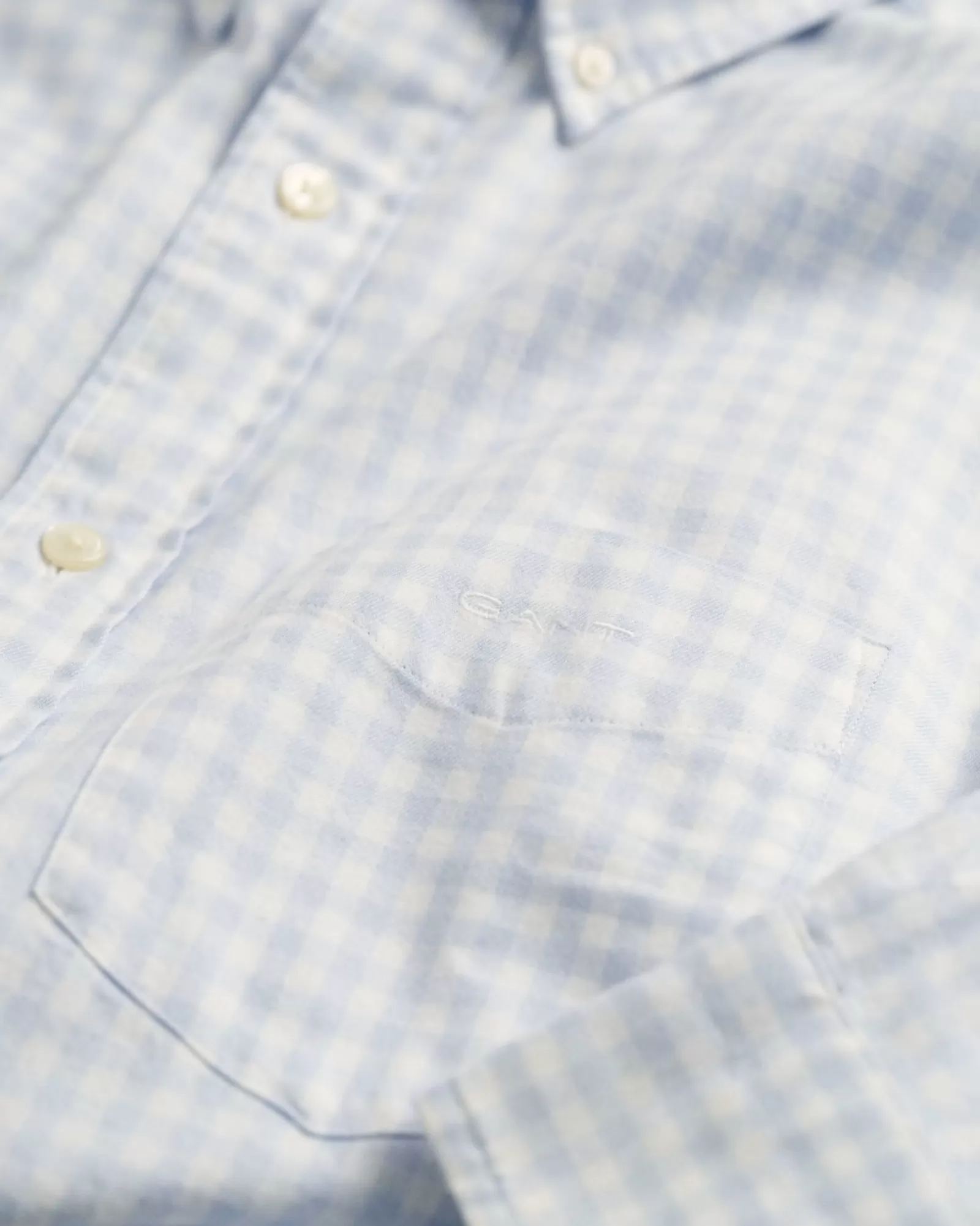 Men GANT Shirts*Regular Fit Jaspé Yarn Gingham Shirt MUTED BLUE