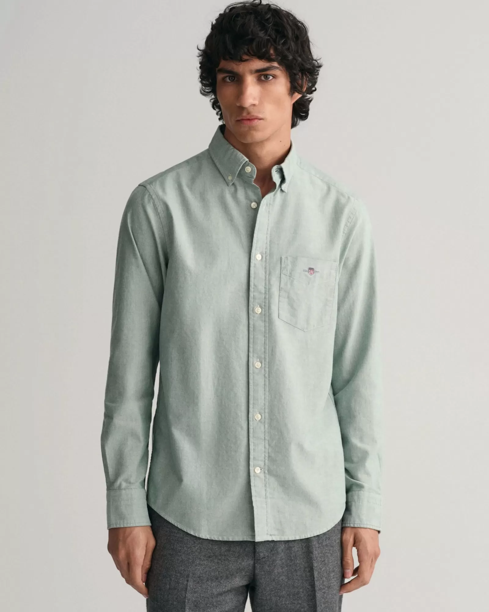 Men GANT Shirts*Regular Fit Oxford Shirt FOREST GREEN