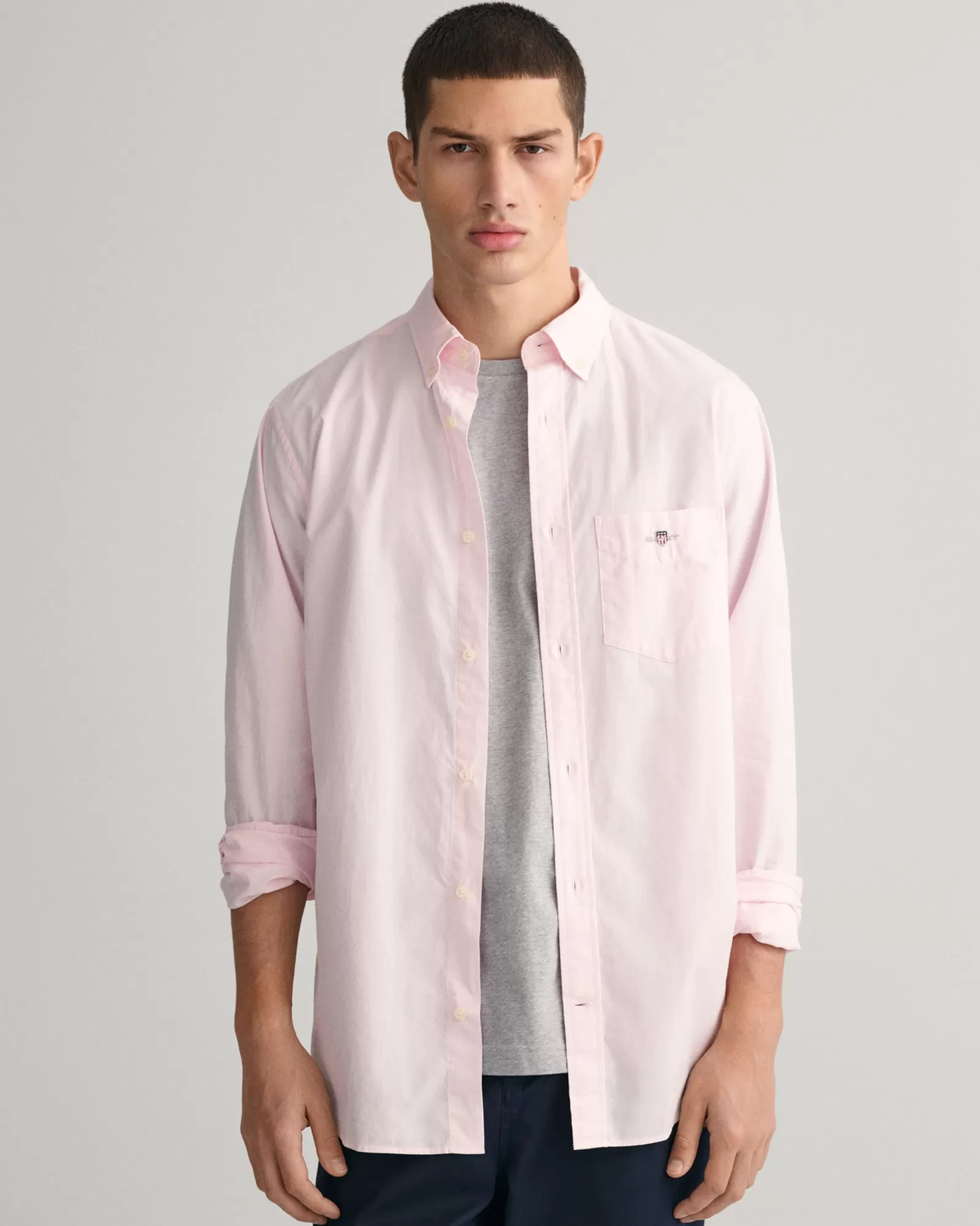 Men GANT Shirts*Regular Fit Poplin Shirt LIGHT PINK