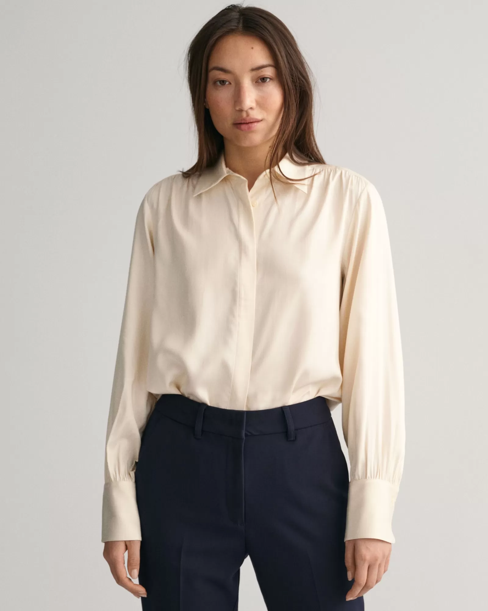 Women GANT Shirts*Regular Fit Satin Shirt LINEN