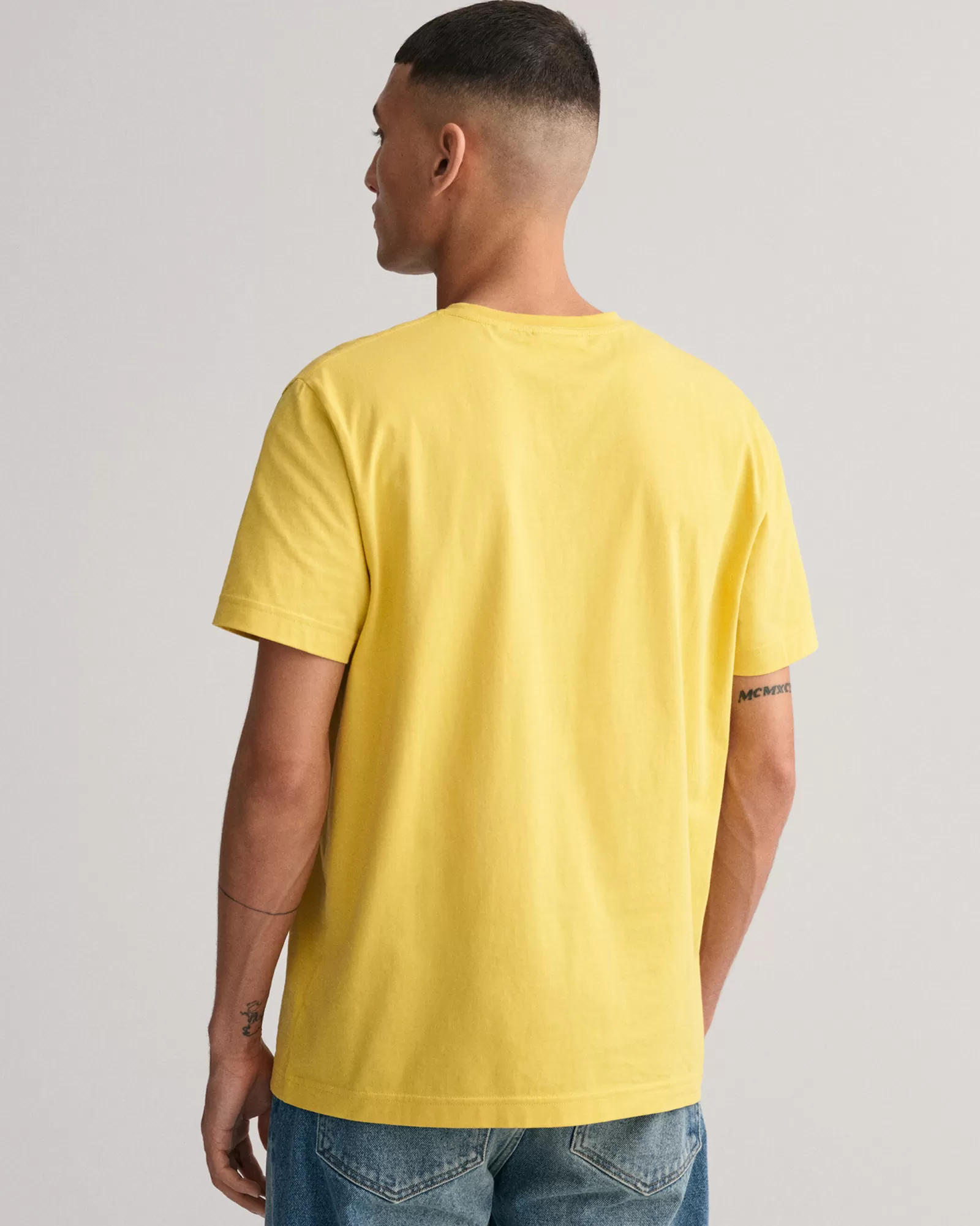 Men GANT T-Shirts*Regular Fit Shield T-Shirt PARCHMENT YELLOW