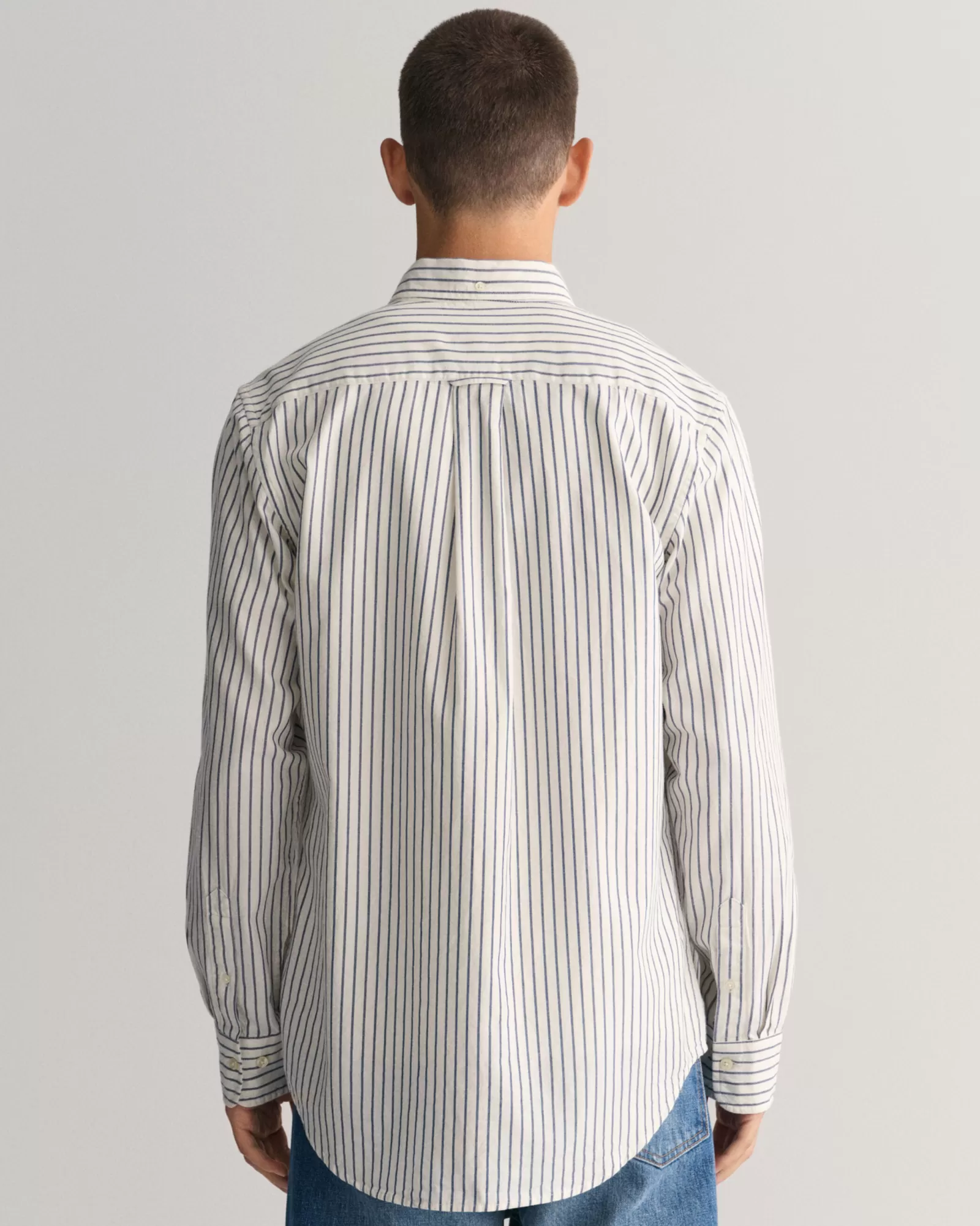 Men GANT Shirts*Regular Fit Striped Archive Oxford Shirt EGGSHELL