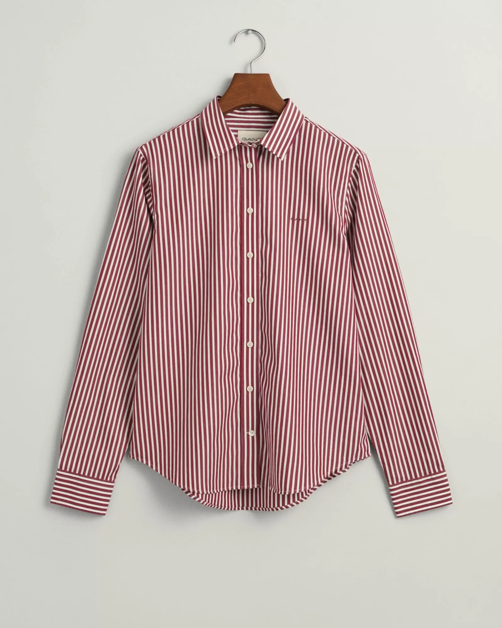 Women GANT Shirts*Regular Fit Striped Poplin Shirt PLUMPED RED