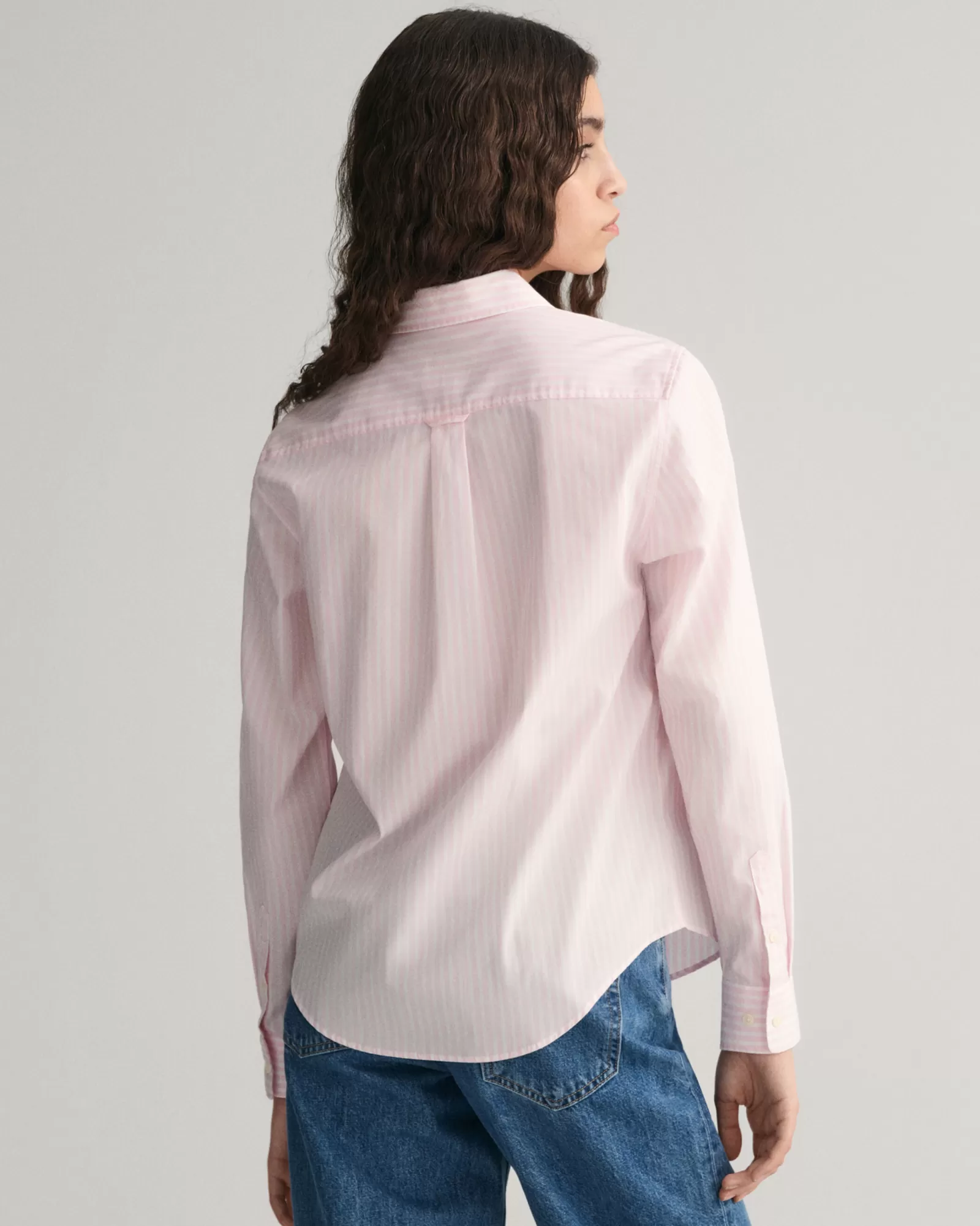 Women GANT Shirts*Regular Fit Striped Poplin Shirt LIGHT PINK