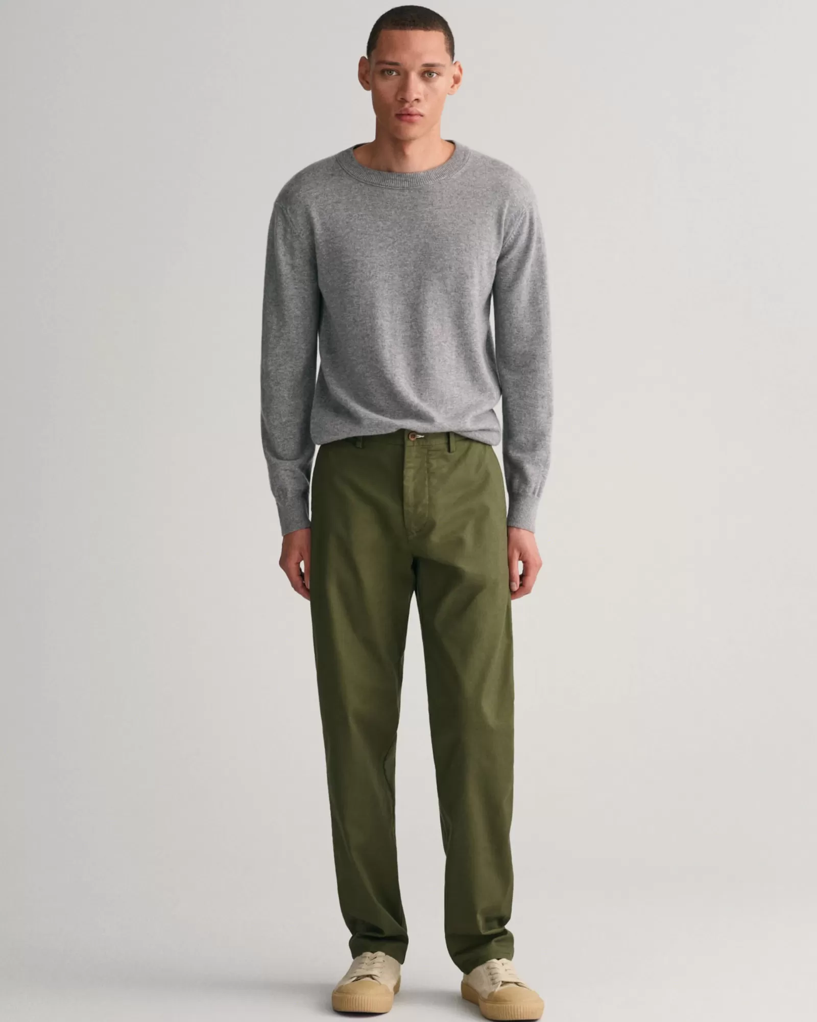 Men GANT Pants*Regular Fit Tech Prep™ Chinos JUNIPER GREEN