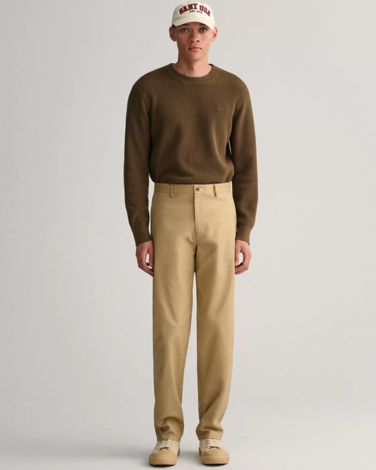 Men GANT Pants*Regular Fit Tech Prep™ Chinos DARK KHAKI