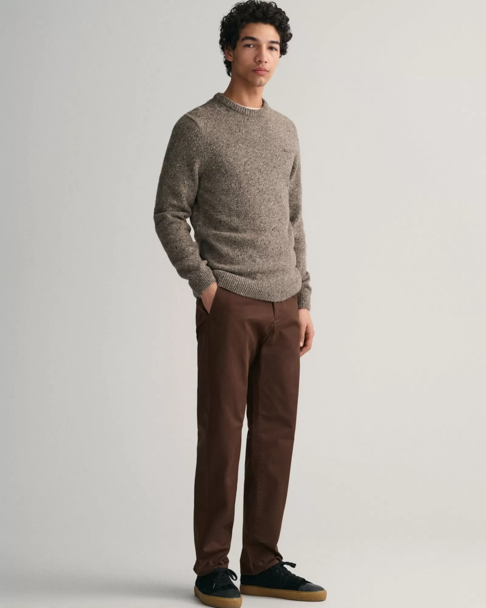 Men GANT Pants*Regular Fit Twill Chinos RICH BROWN