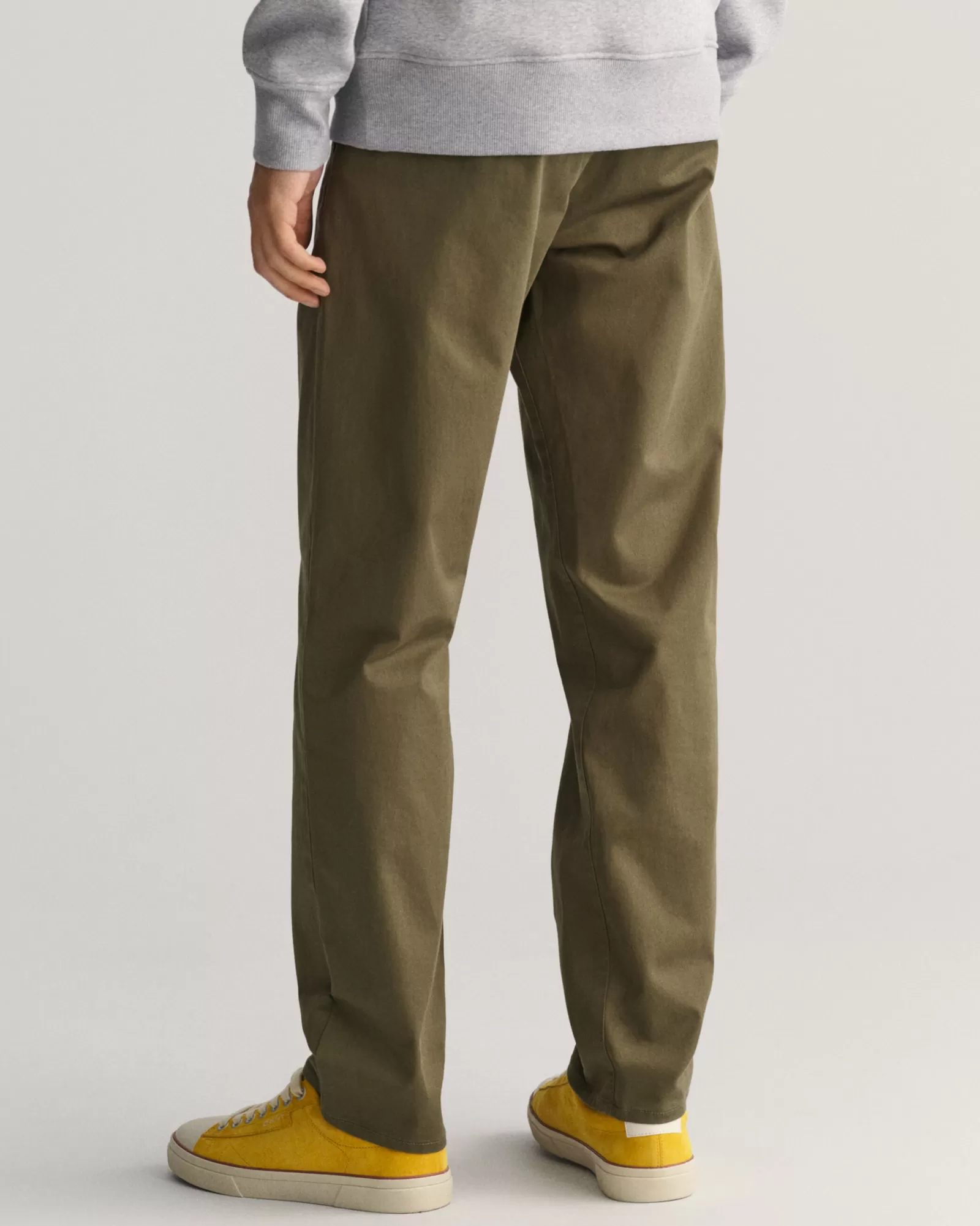 Men GANT Pants*Regular Fit Twill Chinos JUNIPER GREEN