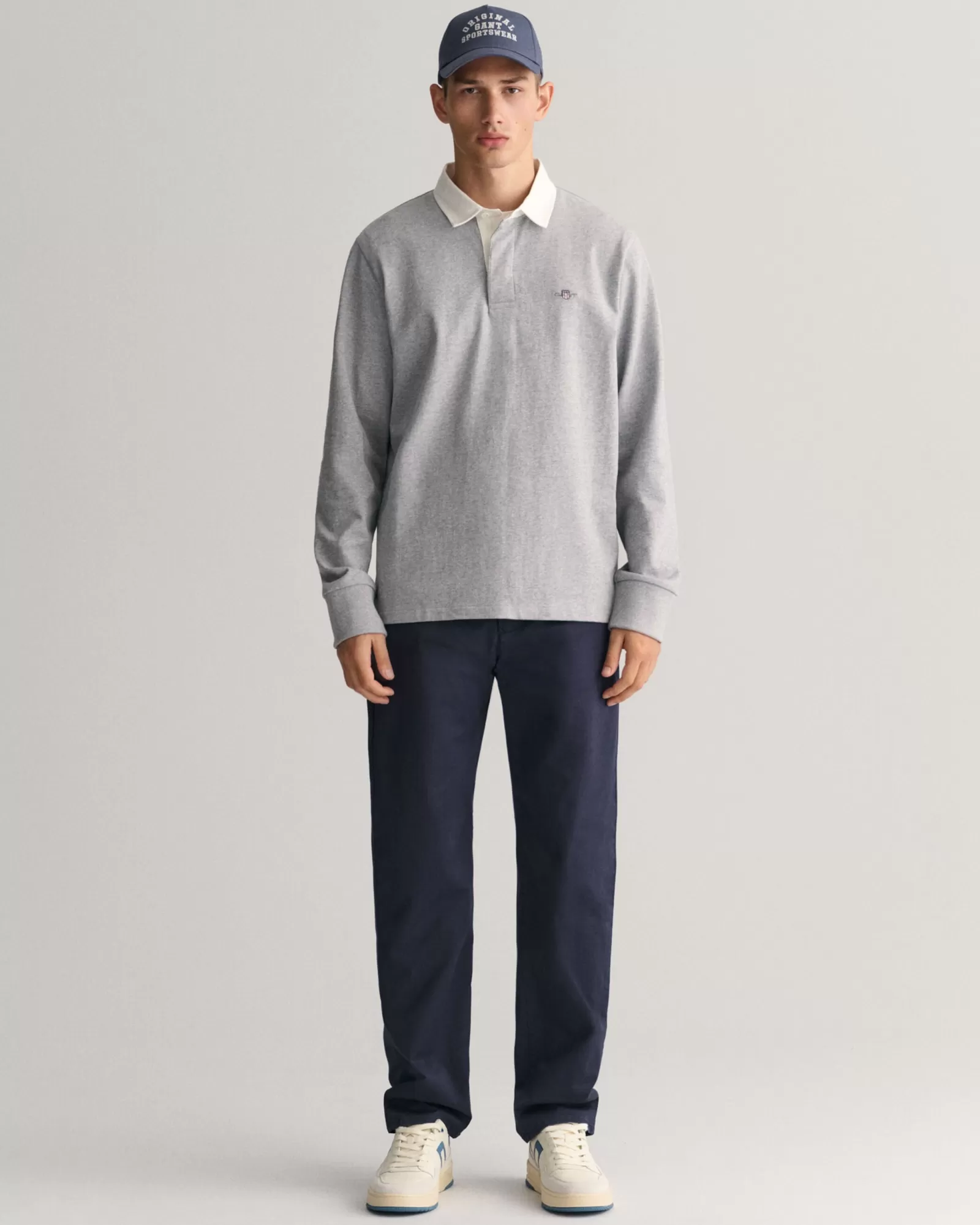 Men GANT Pants*Regular Fit Twill Chinos MARINE